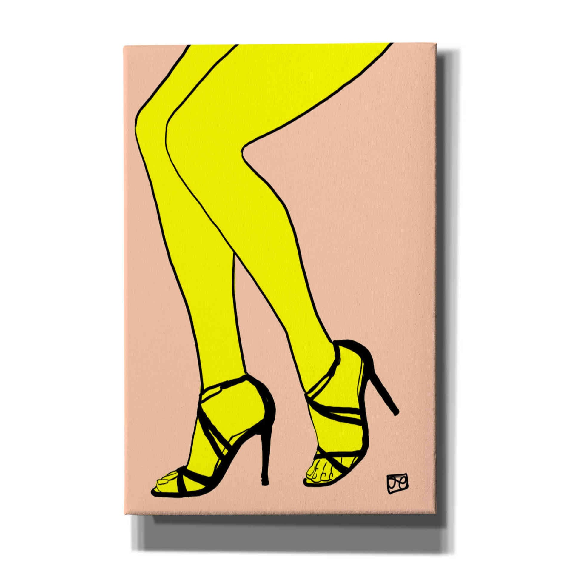 'Legs in Yellow' by Giuseppe Cristiano, Canvas Wall Art