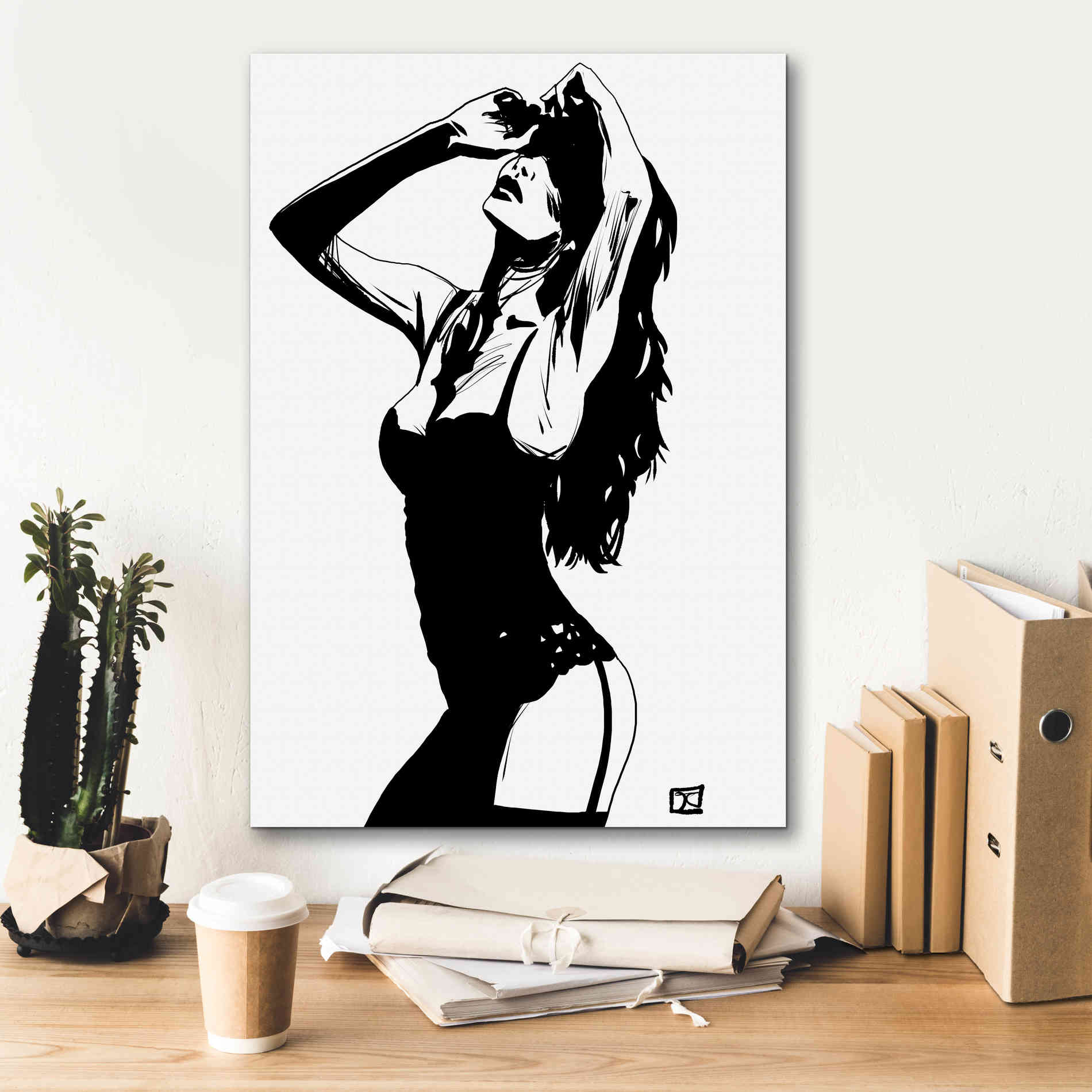 'Lingerie' by Giuseppe Cristiano, Canvas Wall Art,18 x 26