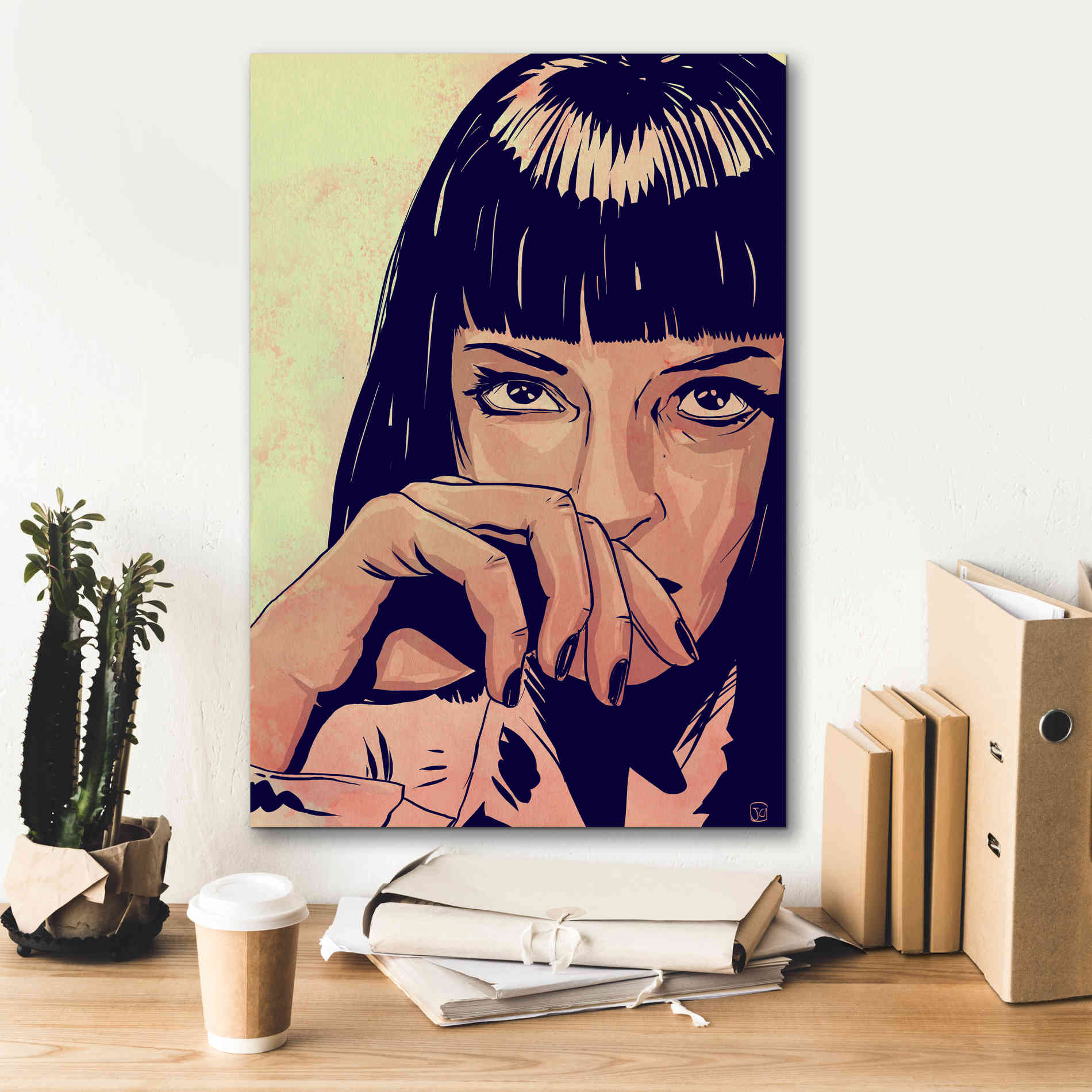 'Mia Wallace' by Giuseppe Cristiano, Canvas Wall Art,18 x 26