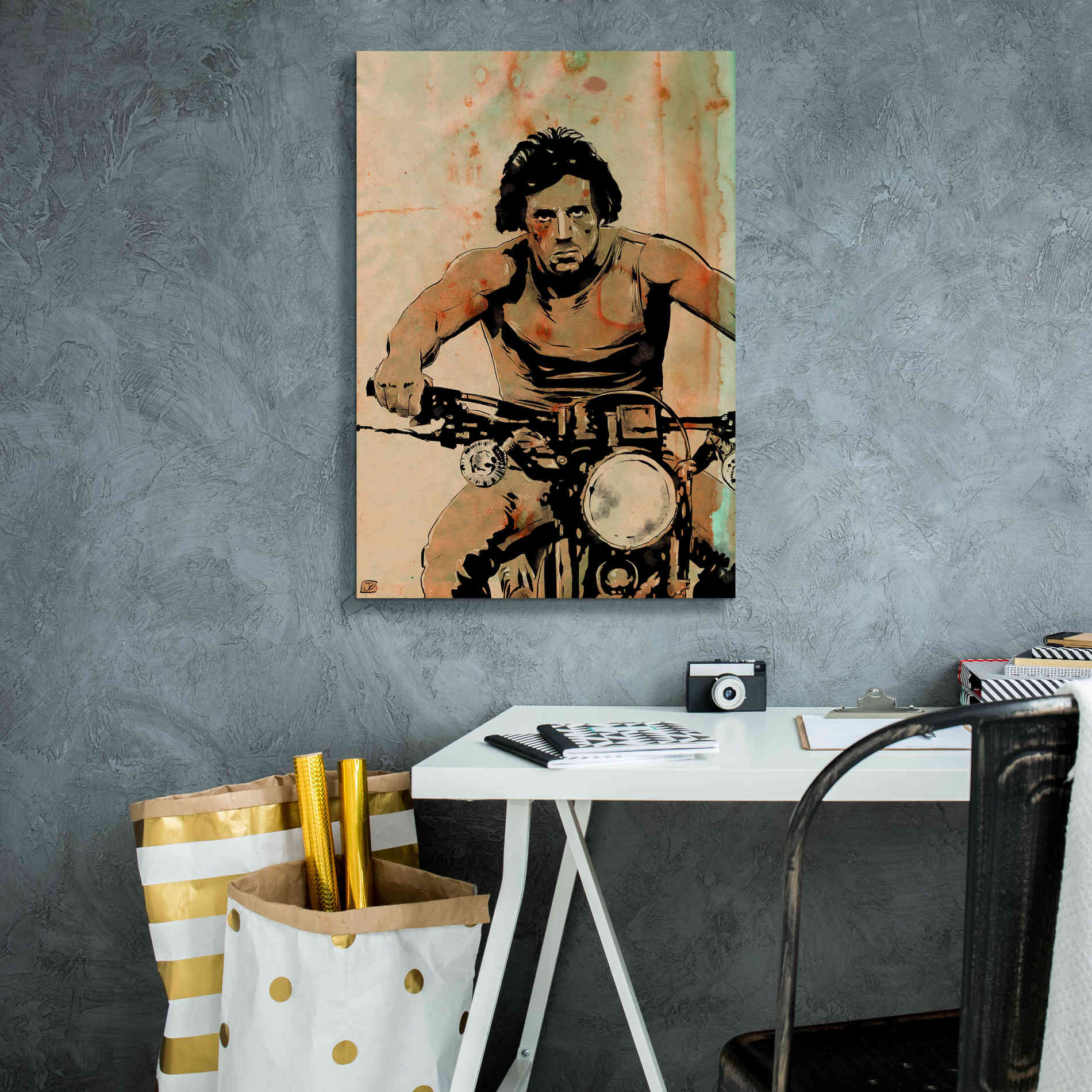 'Rambo' by Giuseppe Cristiano, Canvas Wall Art,18 x 26