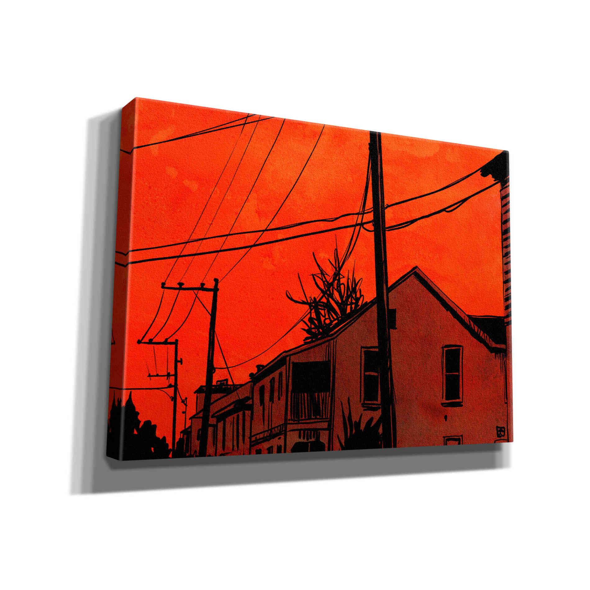 'Red Sky 01' by Giuseppe Cristiano, Canvas Wall Art