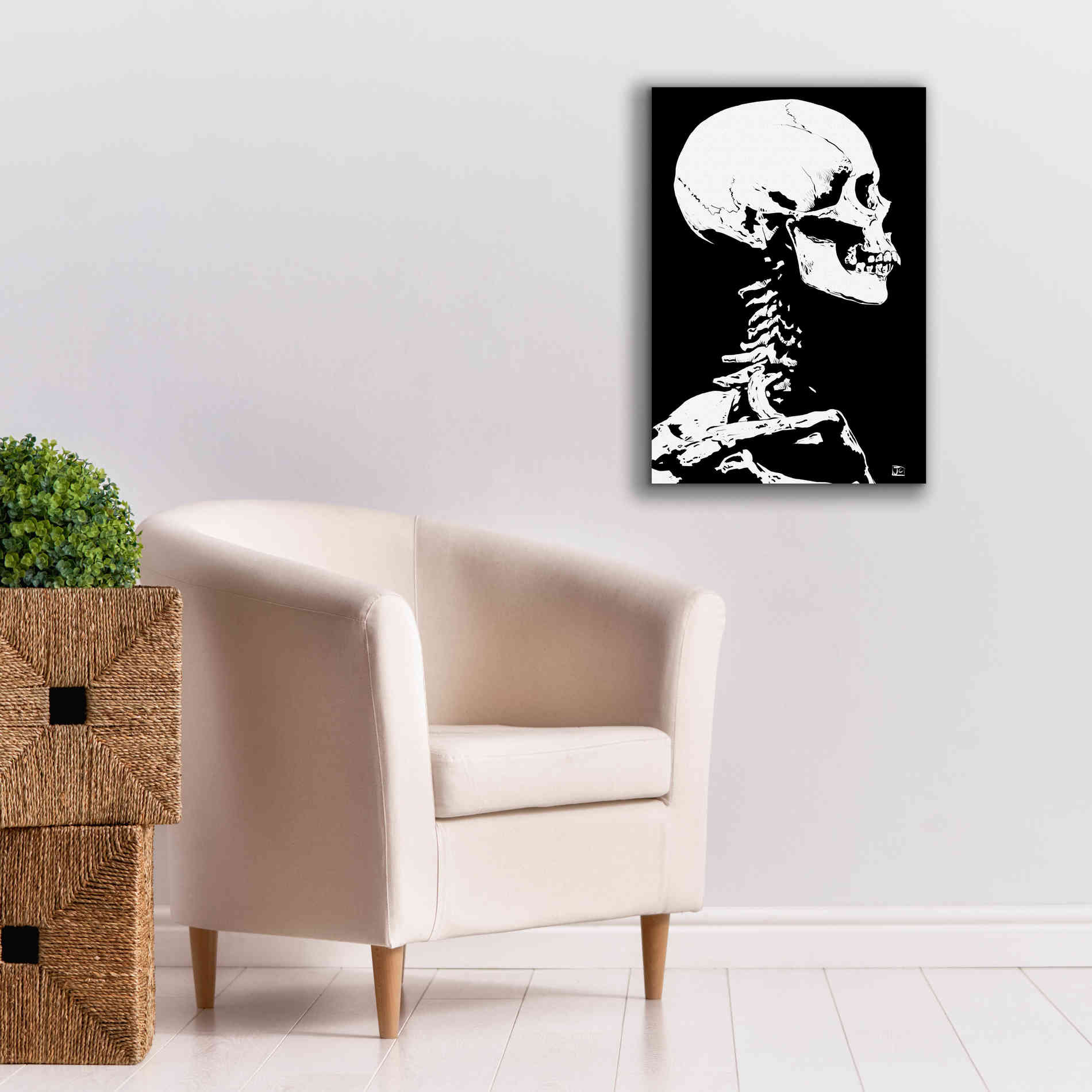 'Skeleton' by Giuseppe Cristiano, Canvas Wall Art,18 x 26