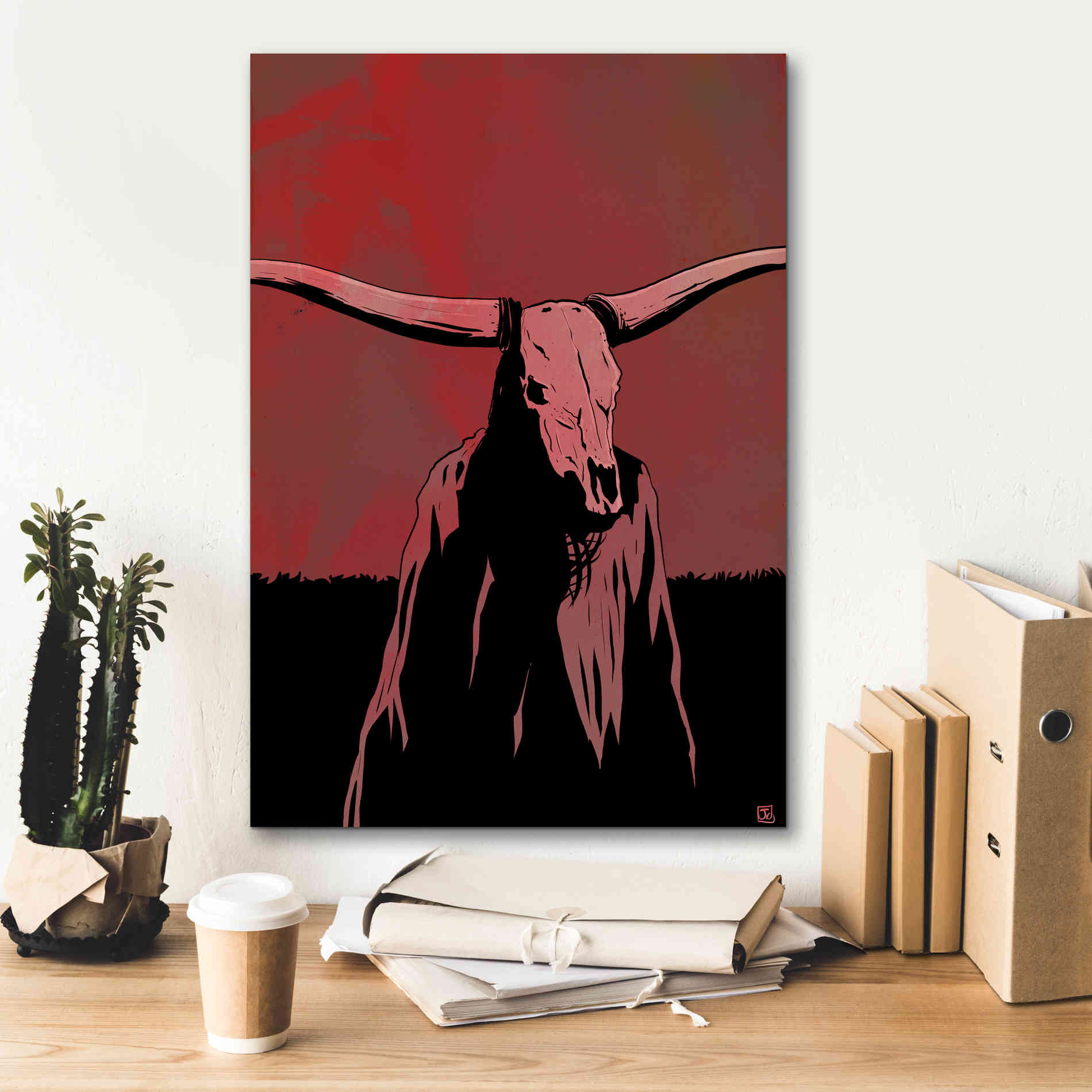 'Skull' by Giuseppe Cristiano, Canvas Wall Art,18 x 26