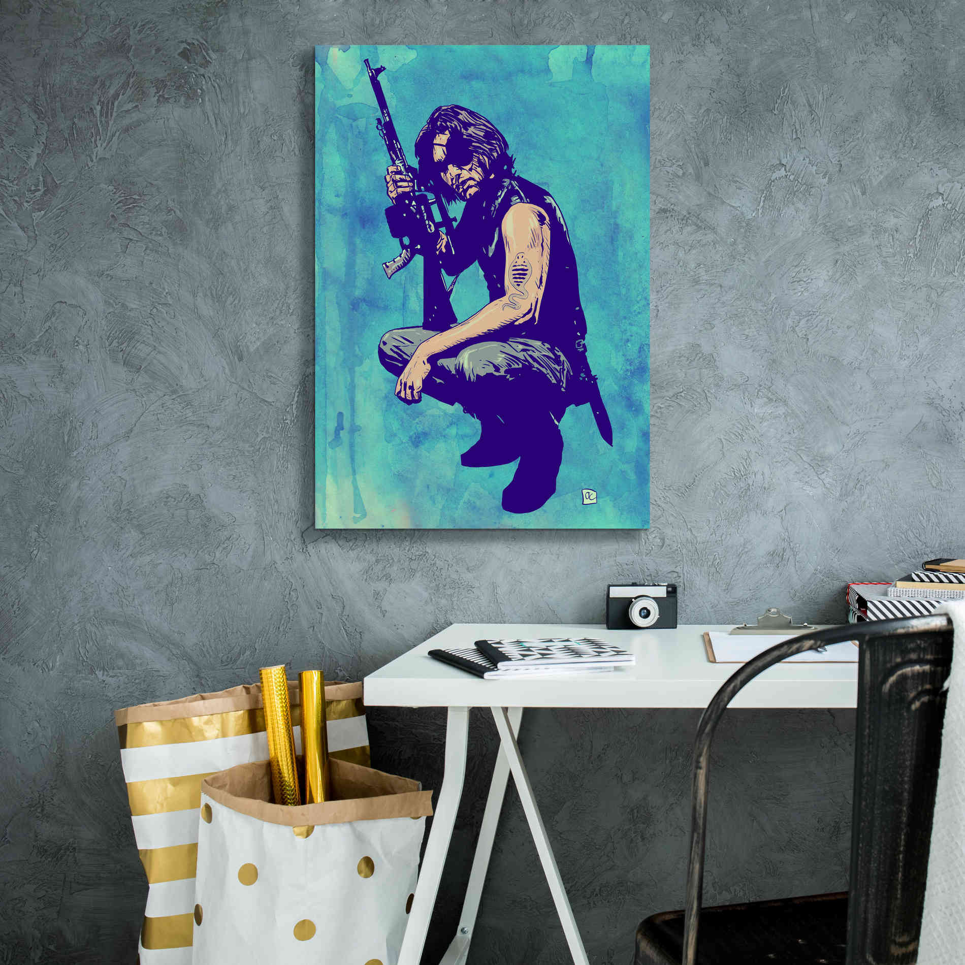 'Snake Plissken' by Giuseppe Cristiano, Canvas Wall Art,18 x 26