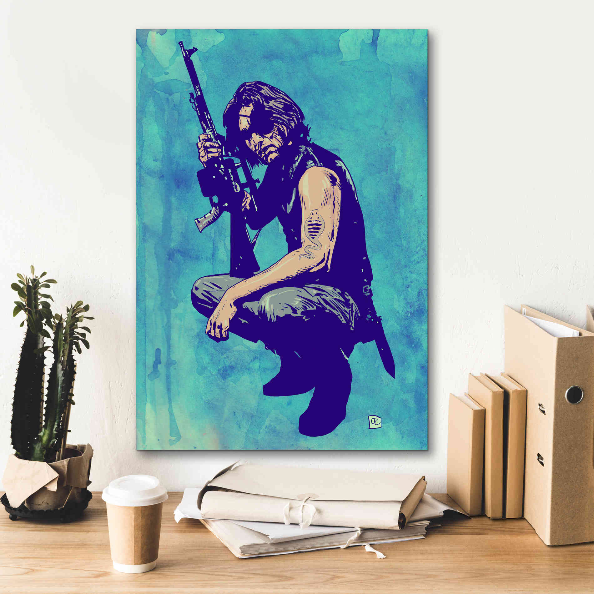 'Snake Plissken' by Giuseppe Cristiano, Canvas Wall Art,18 x 26