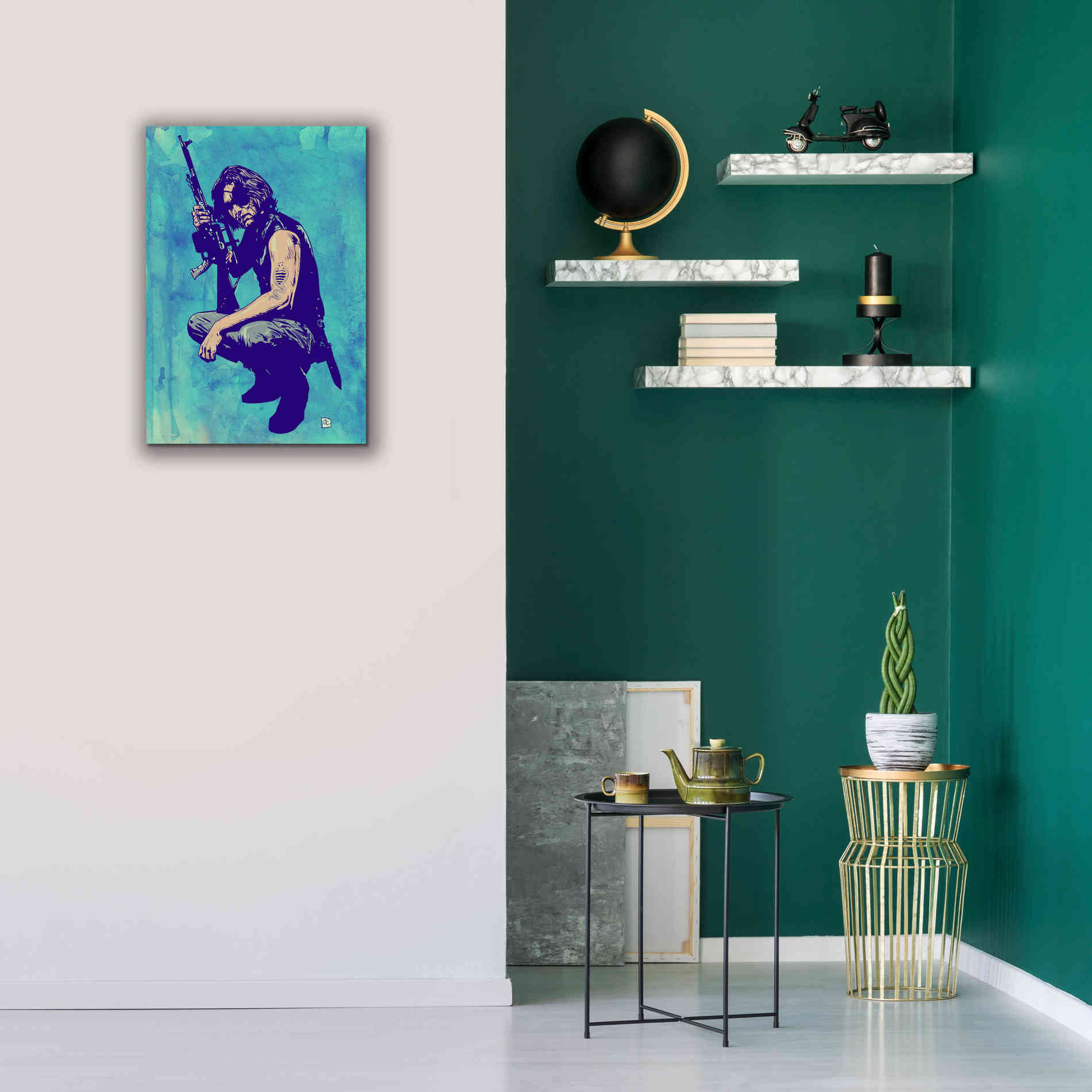 'Snake Plissken' by Giuseppe Cristiano, Canvas Wall Art,18 x 26