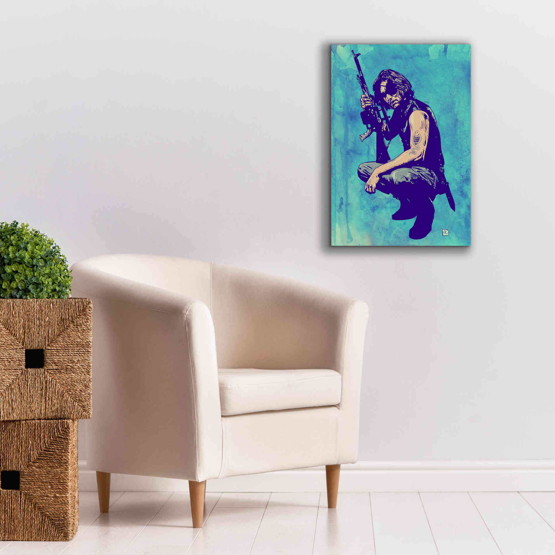 'Snake Plissken' by Giuseppe Cristiano, Canvas Wall Art,18 x 26