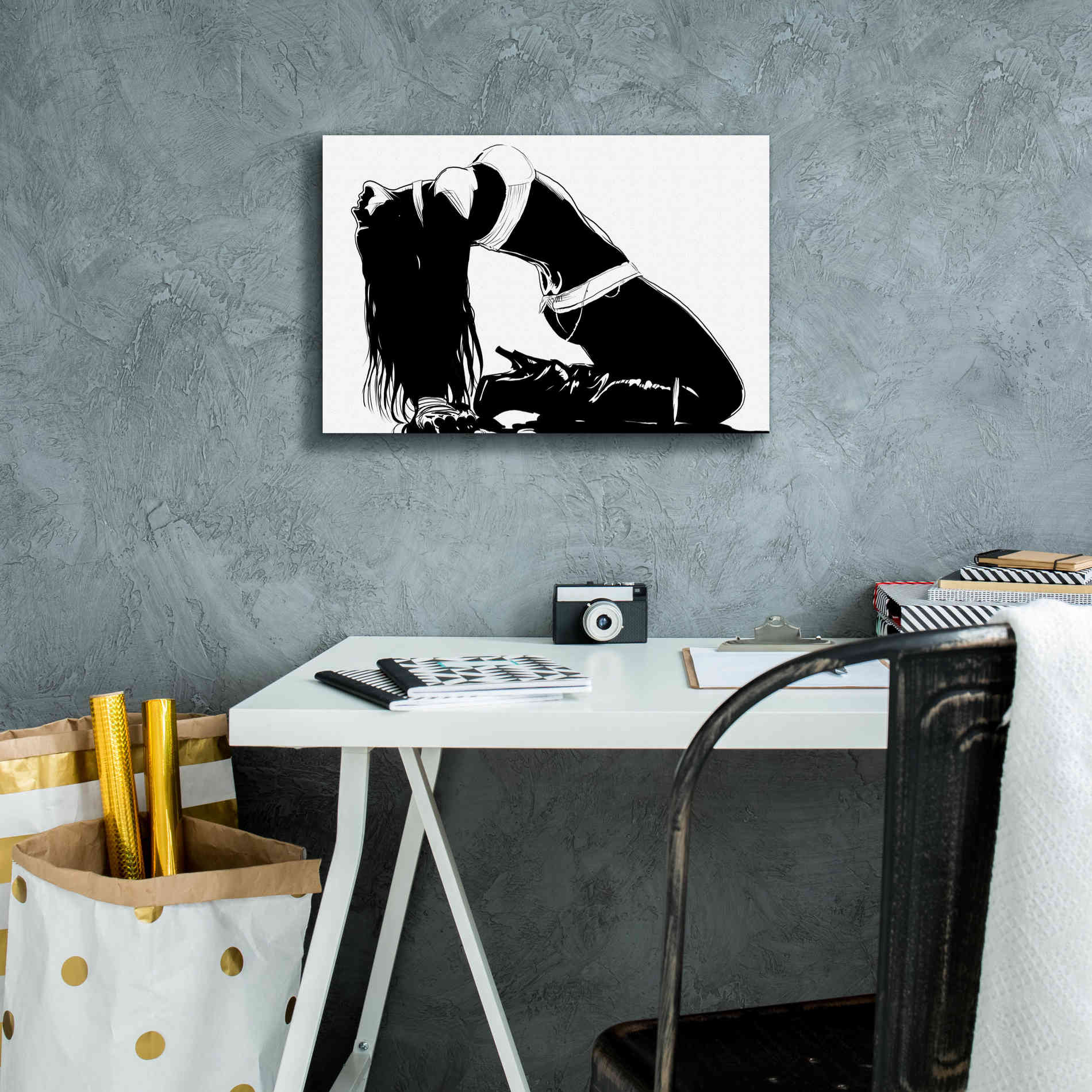 'Striking a Pose II' by Giuseppe Cristiano, Canvas Wall Art,18 x 12