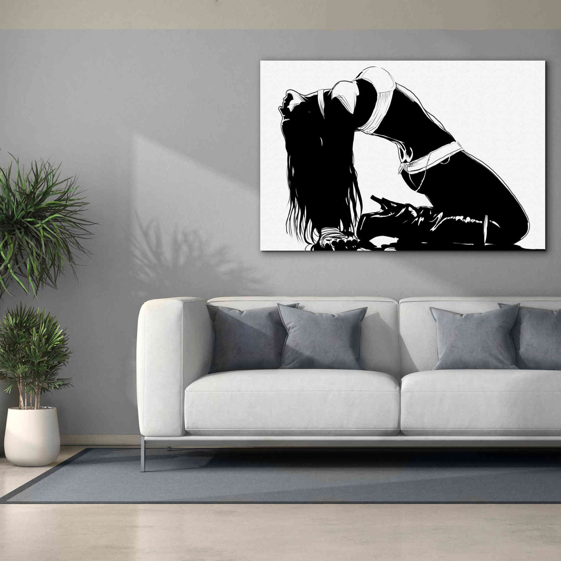 'Striking a Pose II' by Giuseppe Cristiano, Canvas Wall Art,60 x 40