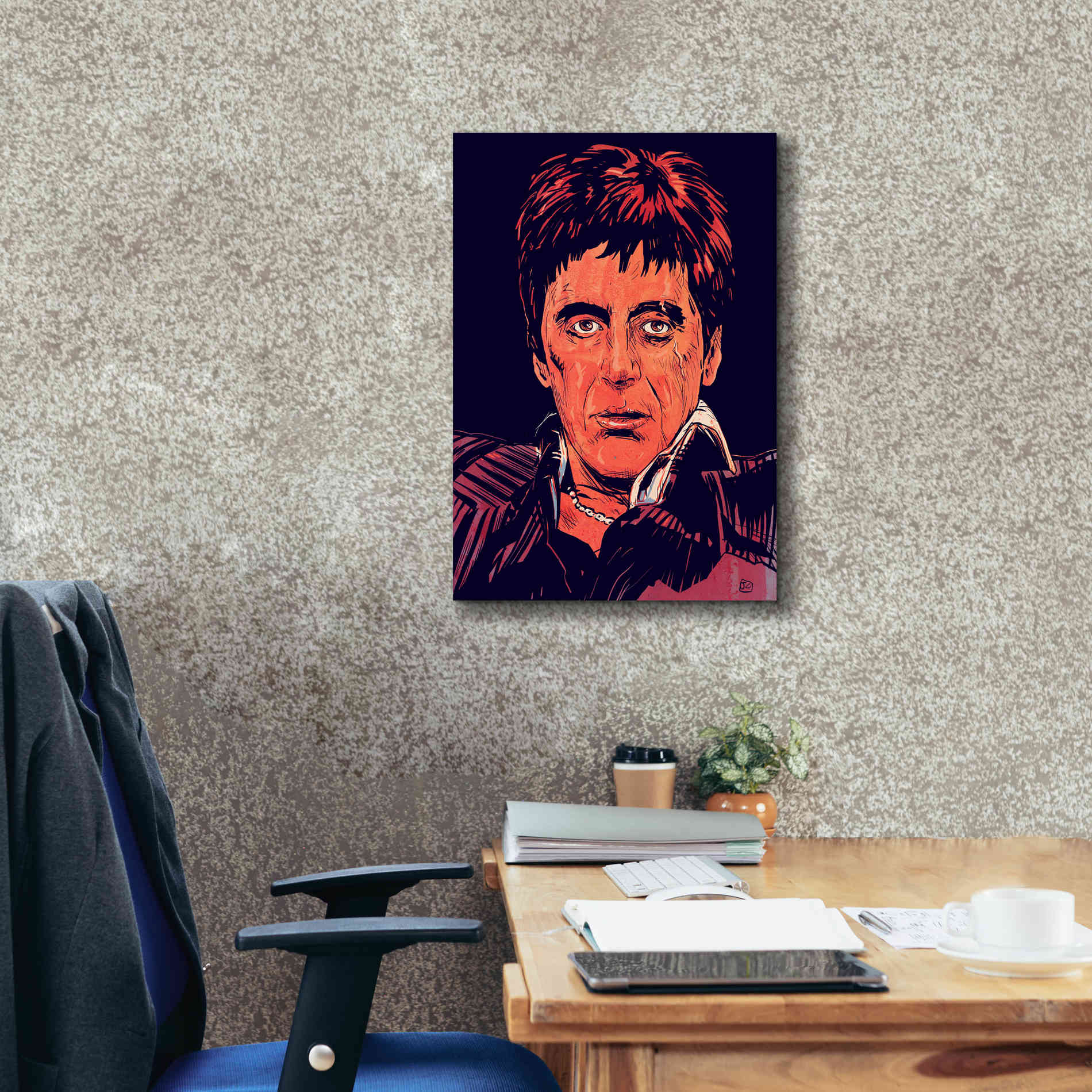 'Tony Montana' by Giuseppe Cristiano, Canvas Wall Art,18 x 26