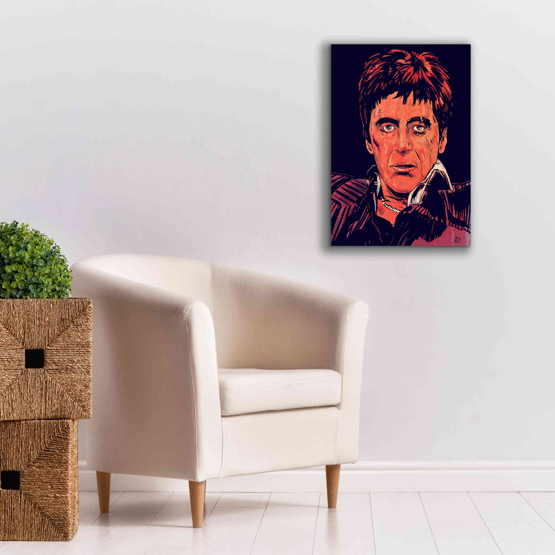 'Tony Montana' by Giuseppe Cristiano, Canvas Wall Art,18 x 26