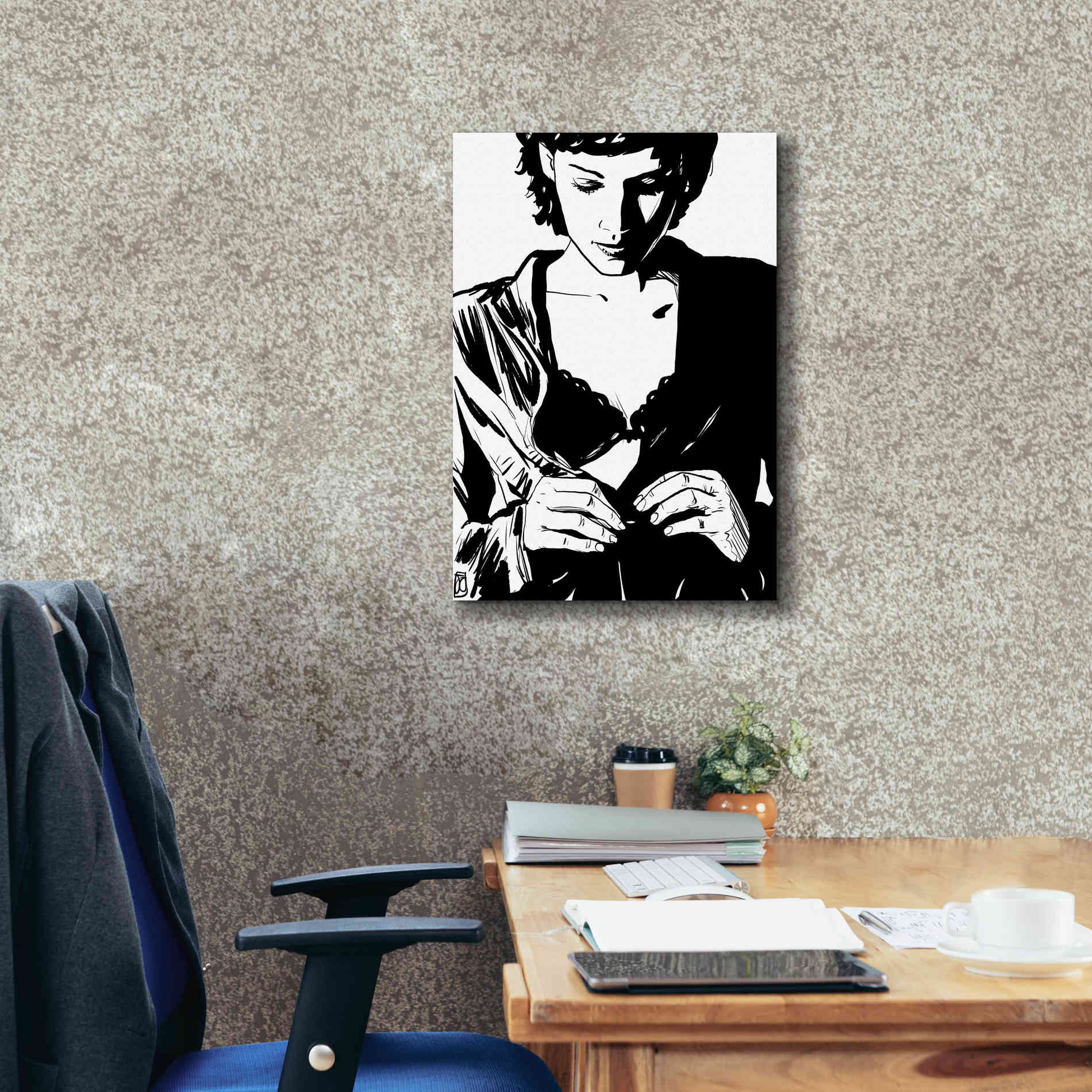 'Unbutton' by Giuseppe Cristiano, Canvas Wall Art,18 x 26