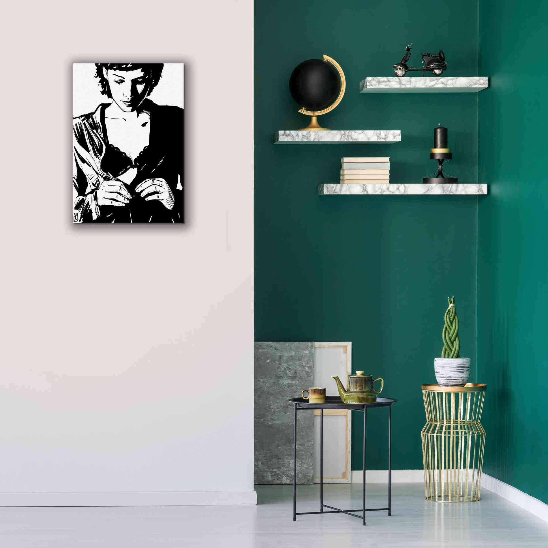 'Unbutton' by Giuseppe Cristiano, Canvas Wall Art,18 x 26