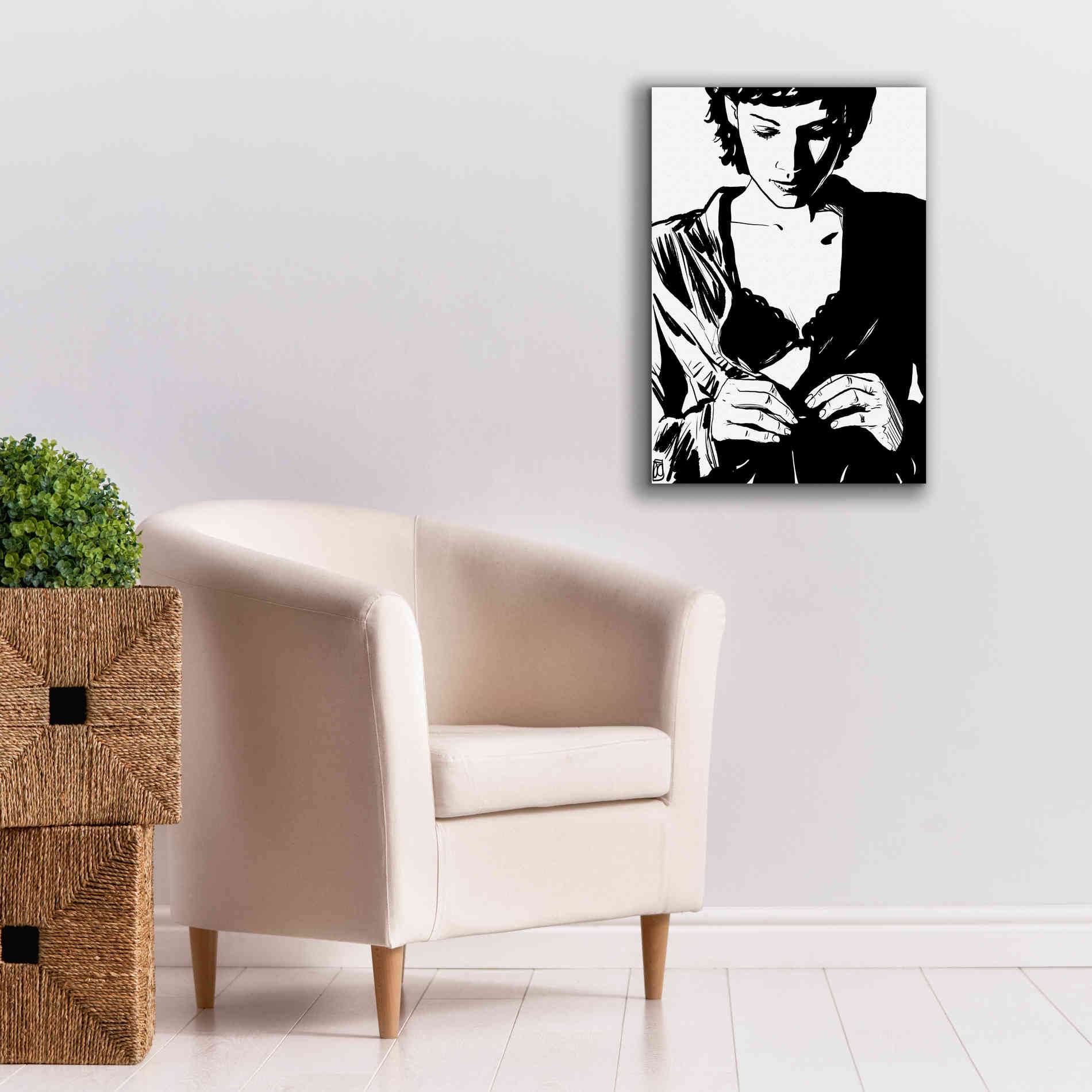 'Unbutton' by Giuseppe Cristiano, Canvas Wall Art,18 x 26