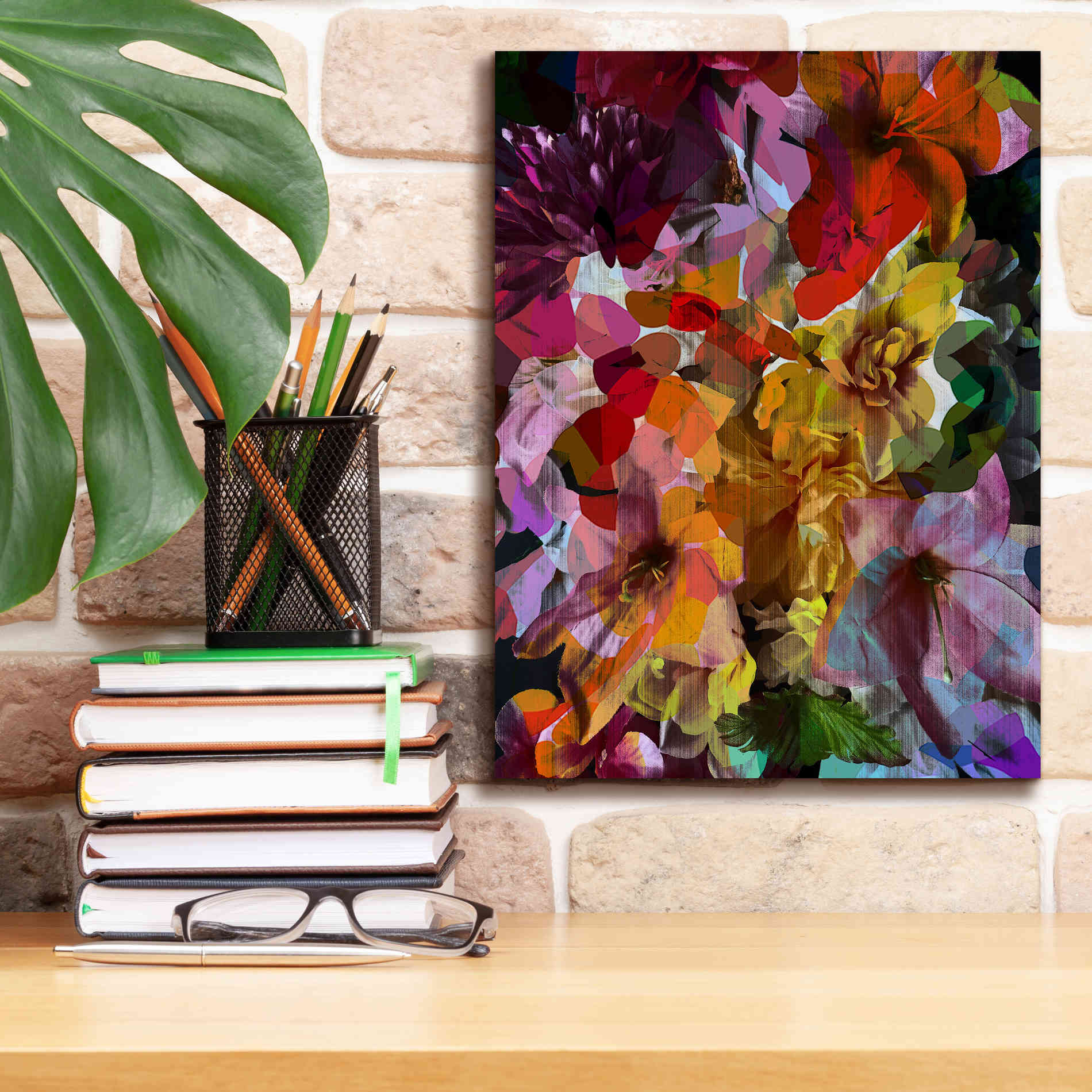 'Abstract Floral' by Shandra Smith, Canvas Wall Art,12 x 16