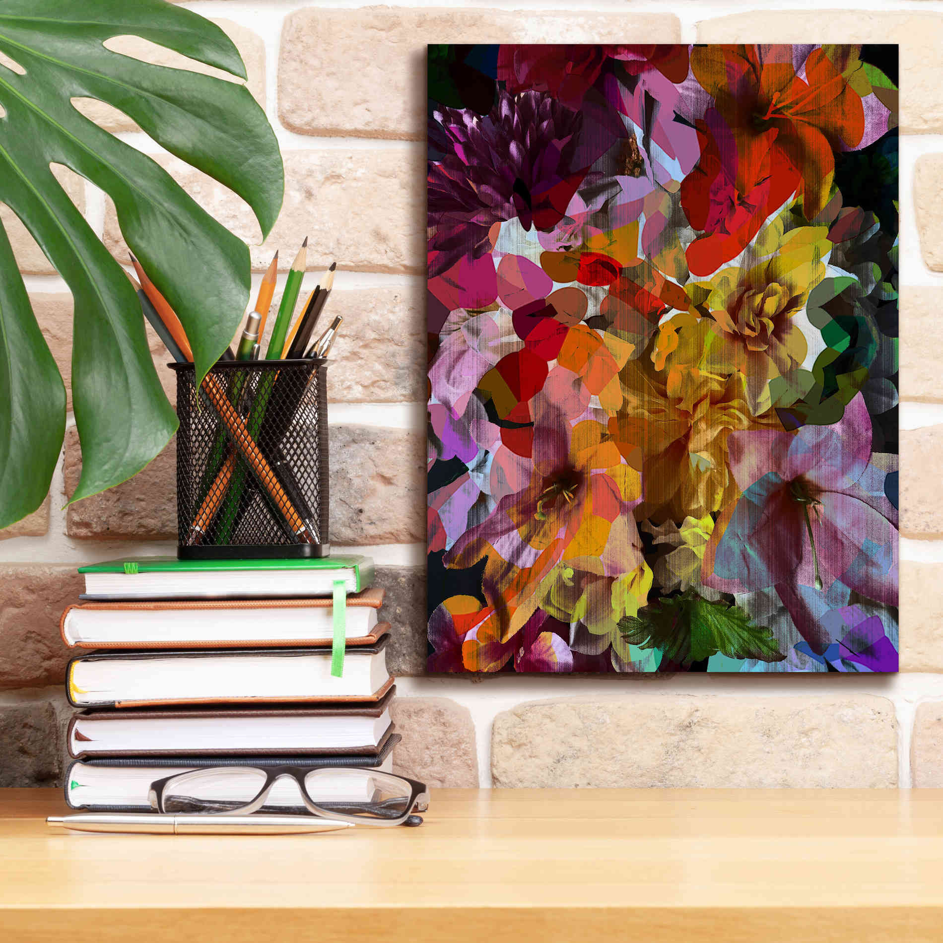 'Abstract Floral' by Shandra Smith, Canvas Wall Art,12 x 16