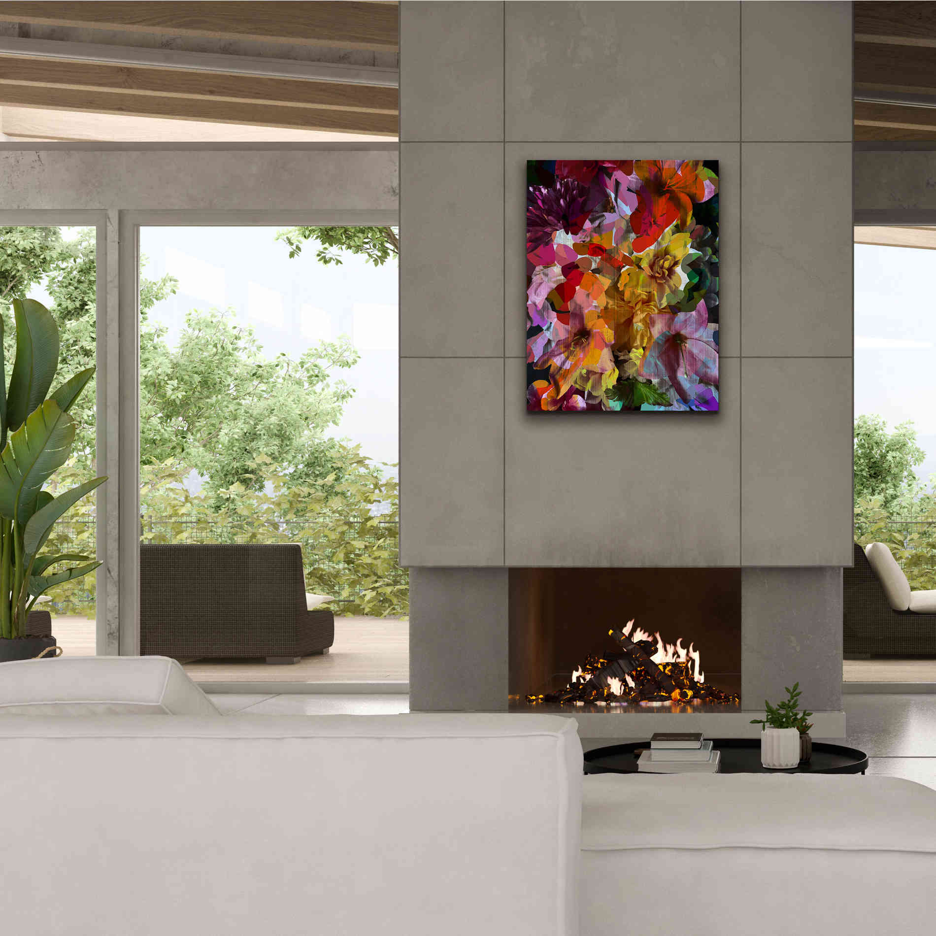 'Abstract Floral' by Shandra Smith, Canvas Wall Art,26 x 34