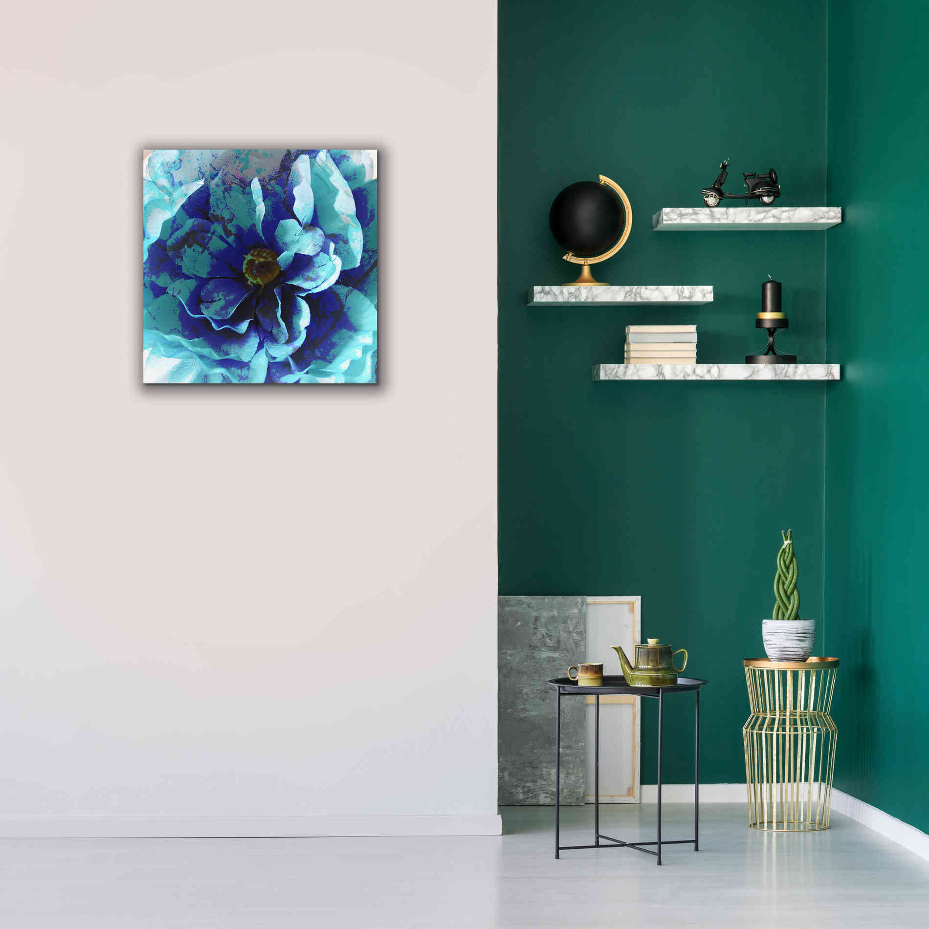 'Blue Flower' by Shandra Smith, Canvas Wall Art,26 x 26