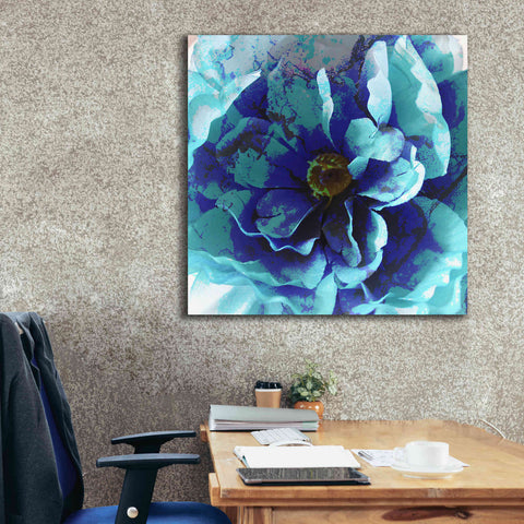 Image of 'Blue Flower' by Shandra Smith, Canvas Wall Art,37 x 37