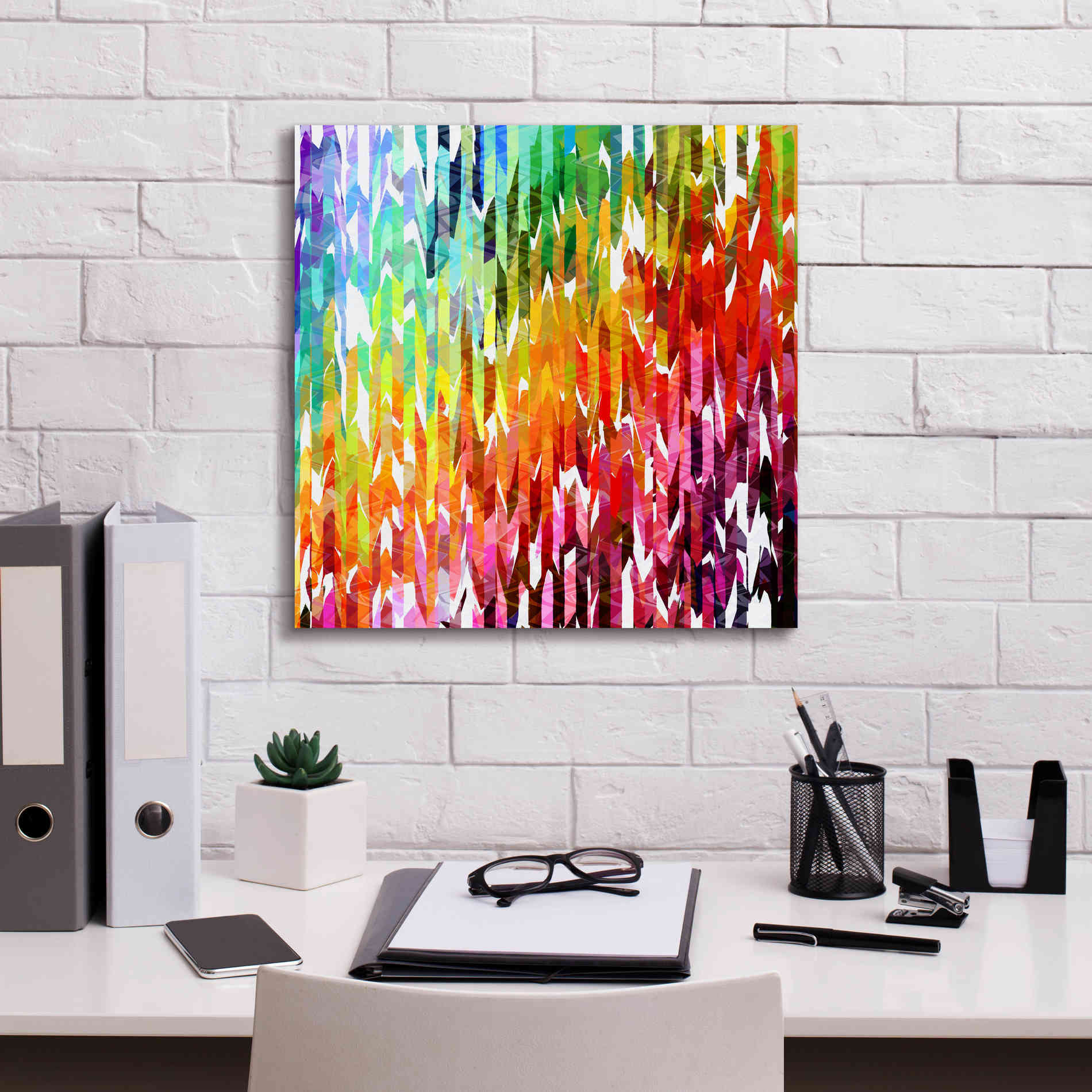 'Designer Stripes' by Shandra Smith, Canvas Wall Art,18 x 18