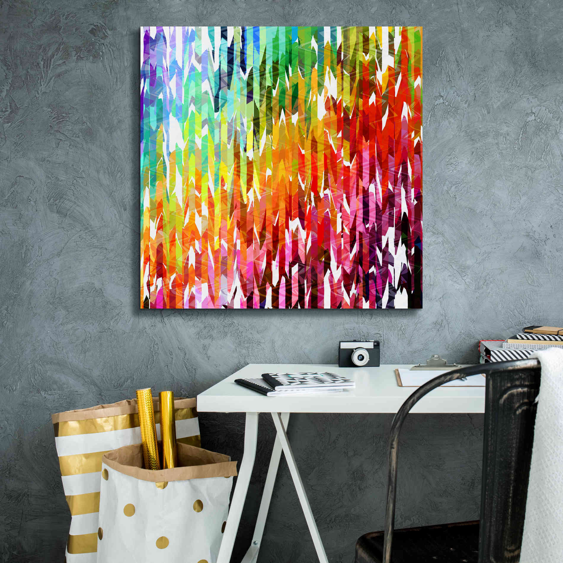 'Designer Stripes' by Shandra Smith, Canvas Wall Art,26 x 26