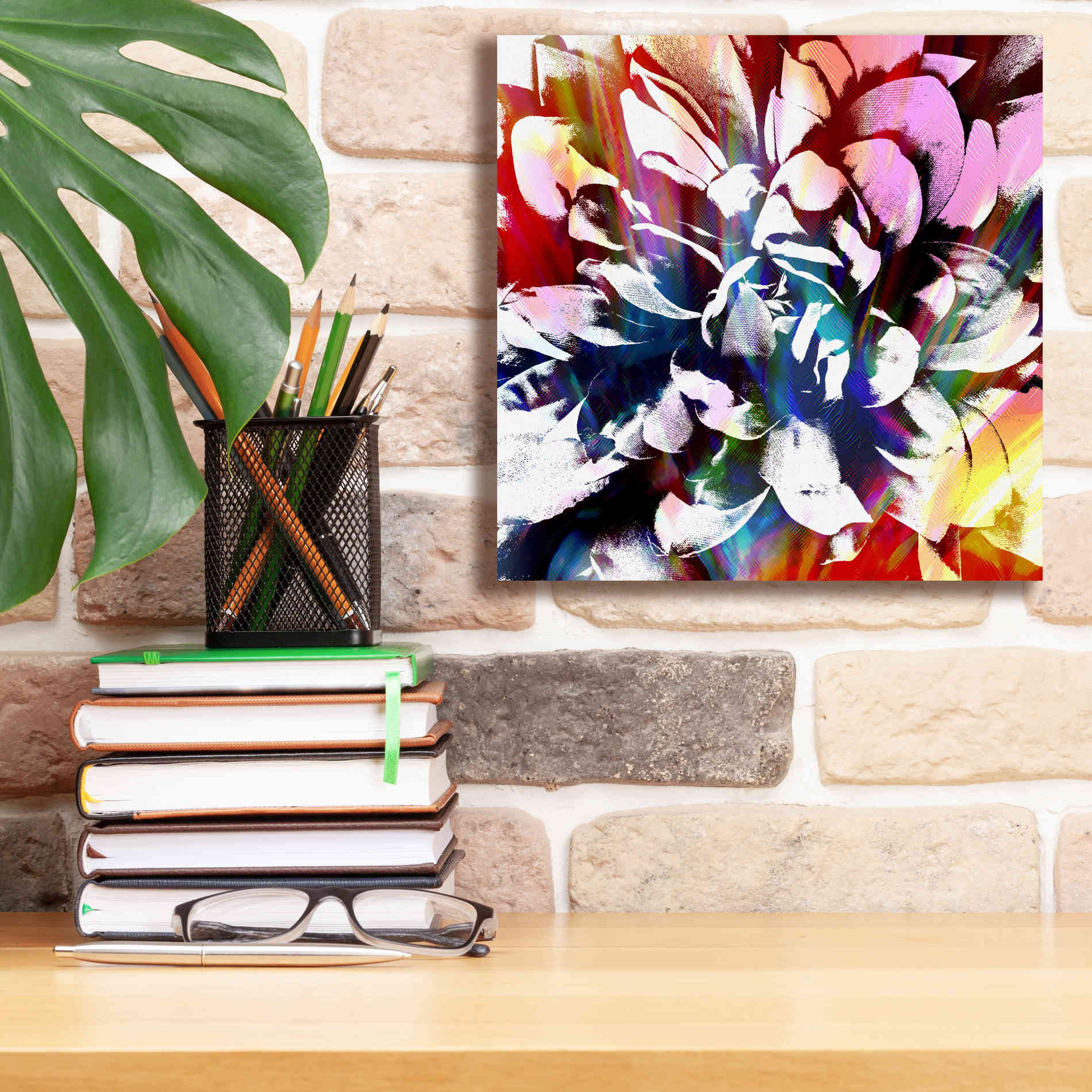 'Flower Power' by Shandra Smith, Canvas Wall Art,12 x 12