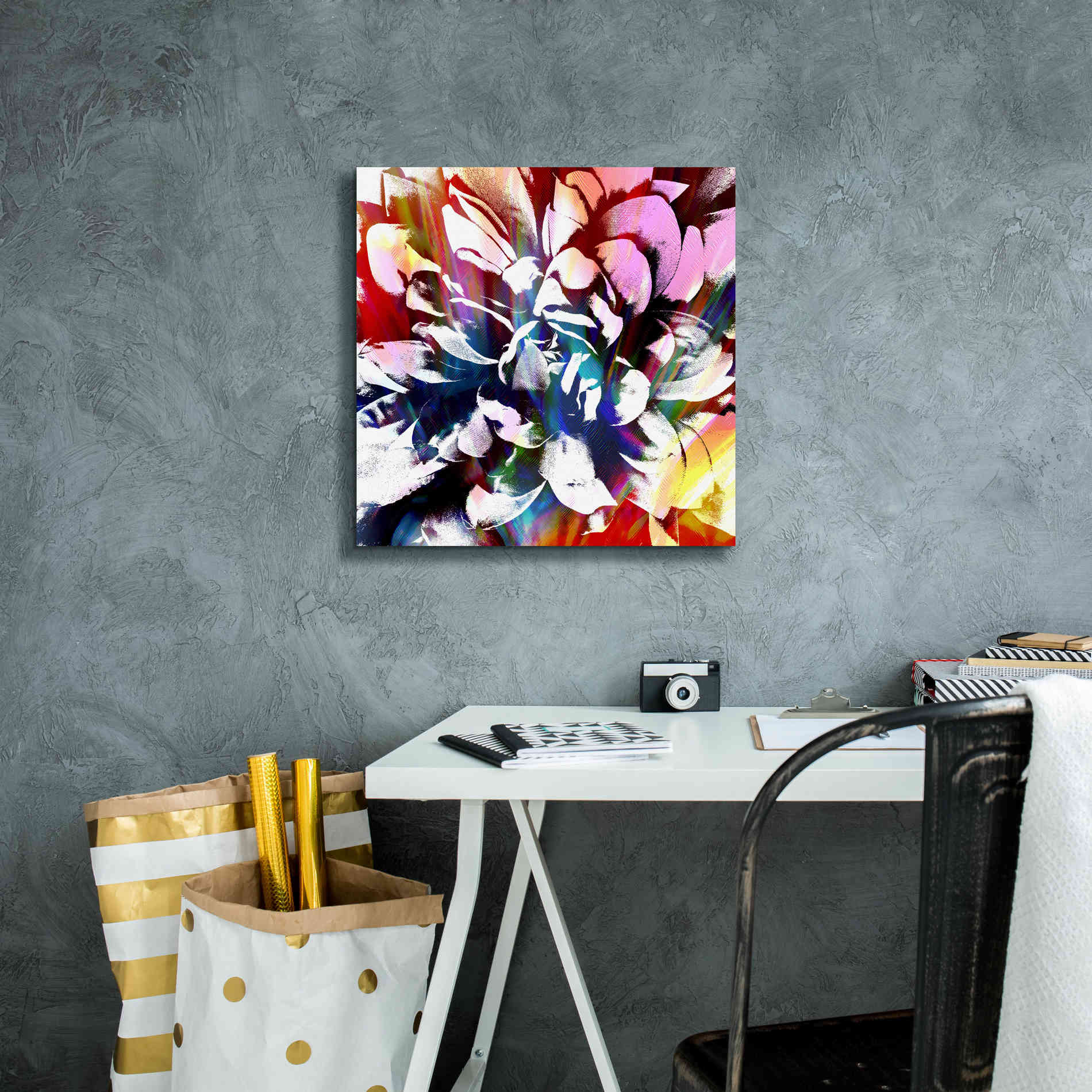 'Flower Power' by Shandra Smith, Canvas Wall Art,18 x 18