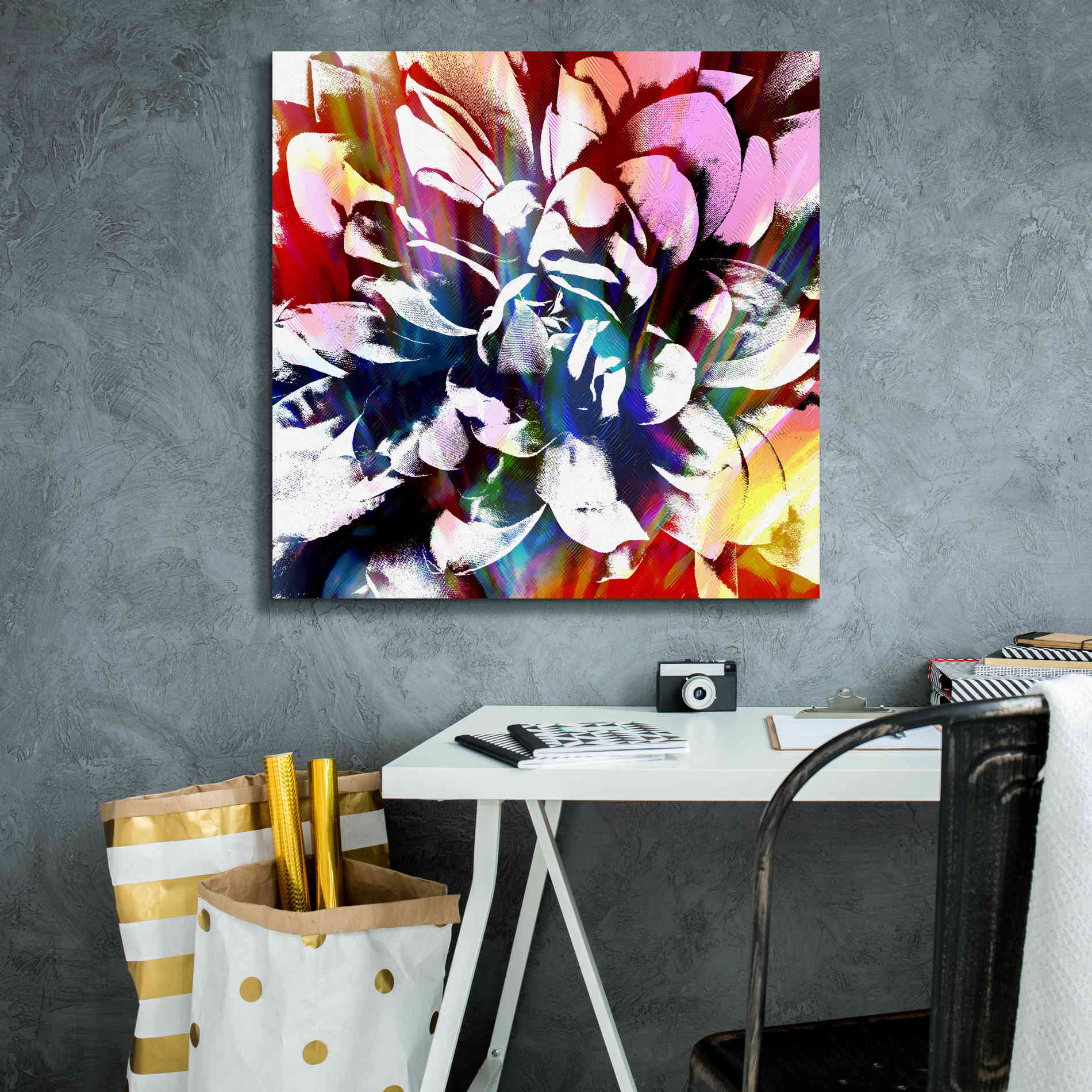 'Flower Power' by Shandra Smith, Canvas Wall Art,26 x 26