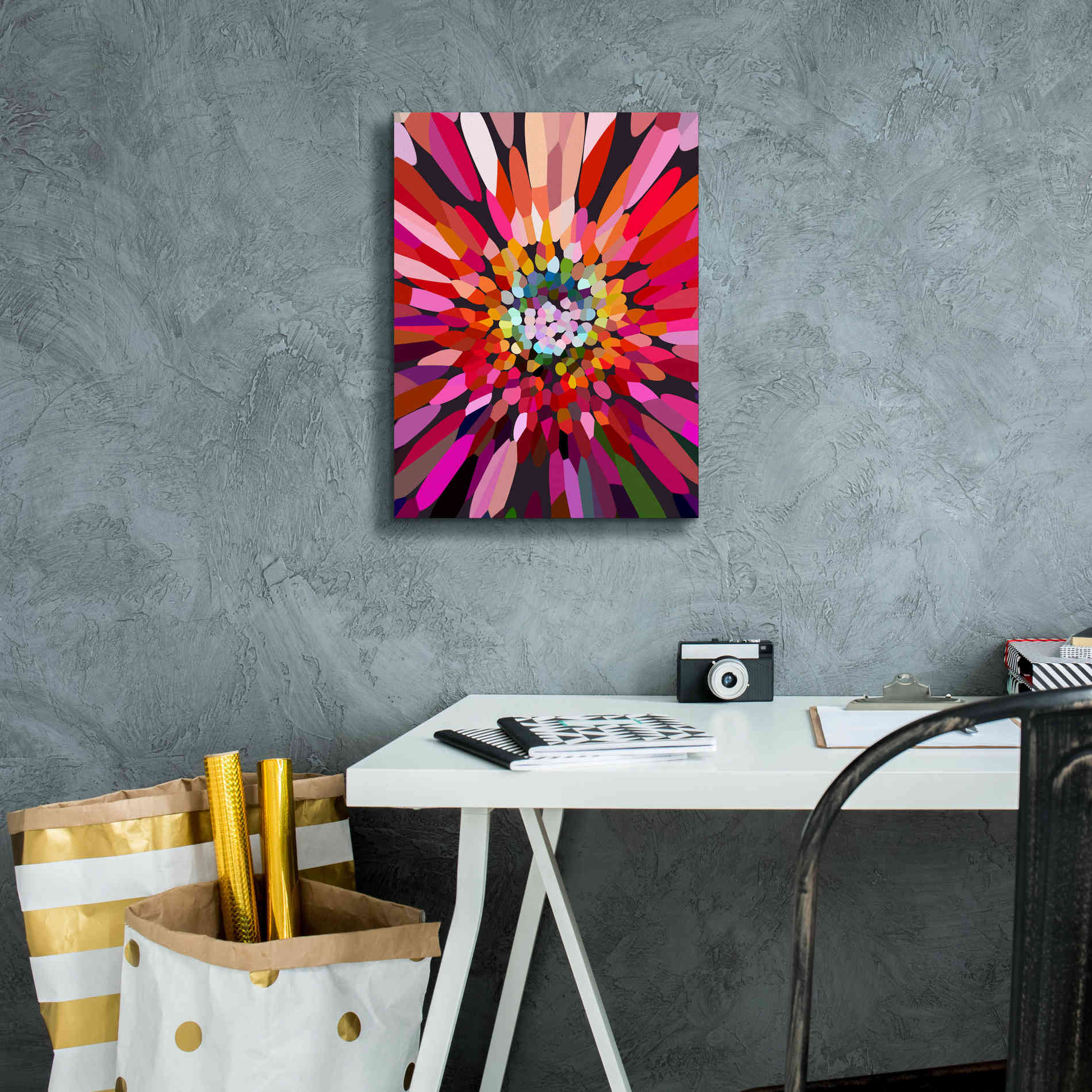 'Pink Flower' by Shandra Smith, Canvas Wall Art,12 x 16