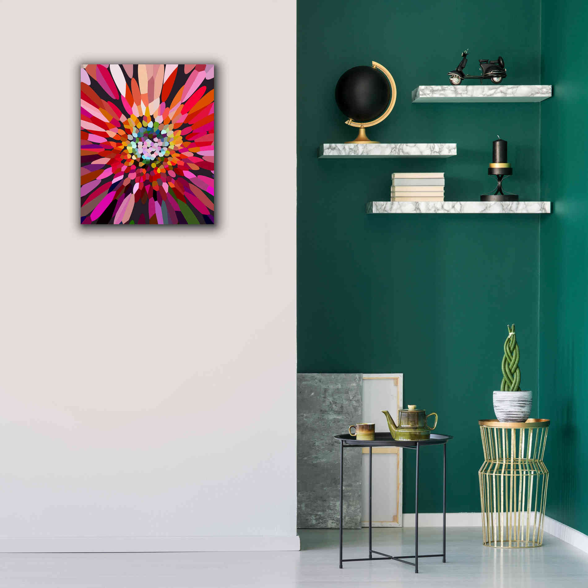 'Pink Flower' by Shandra Smith, Canvas Wall Art,20 x 24