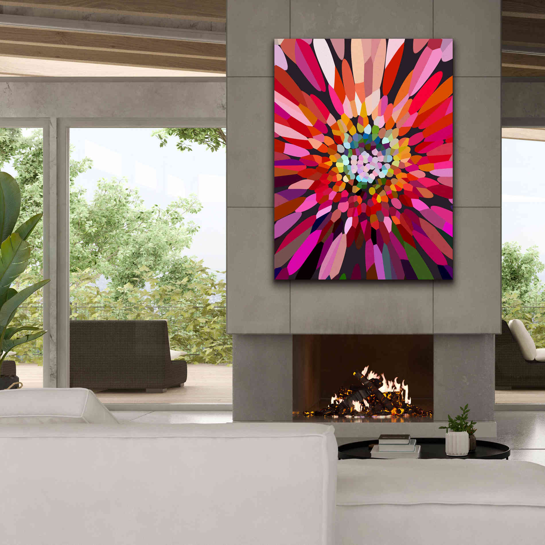 'Pink Flower' by Shandra Smith, Canvas Wall Art,40 x 54