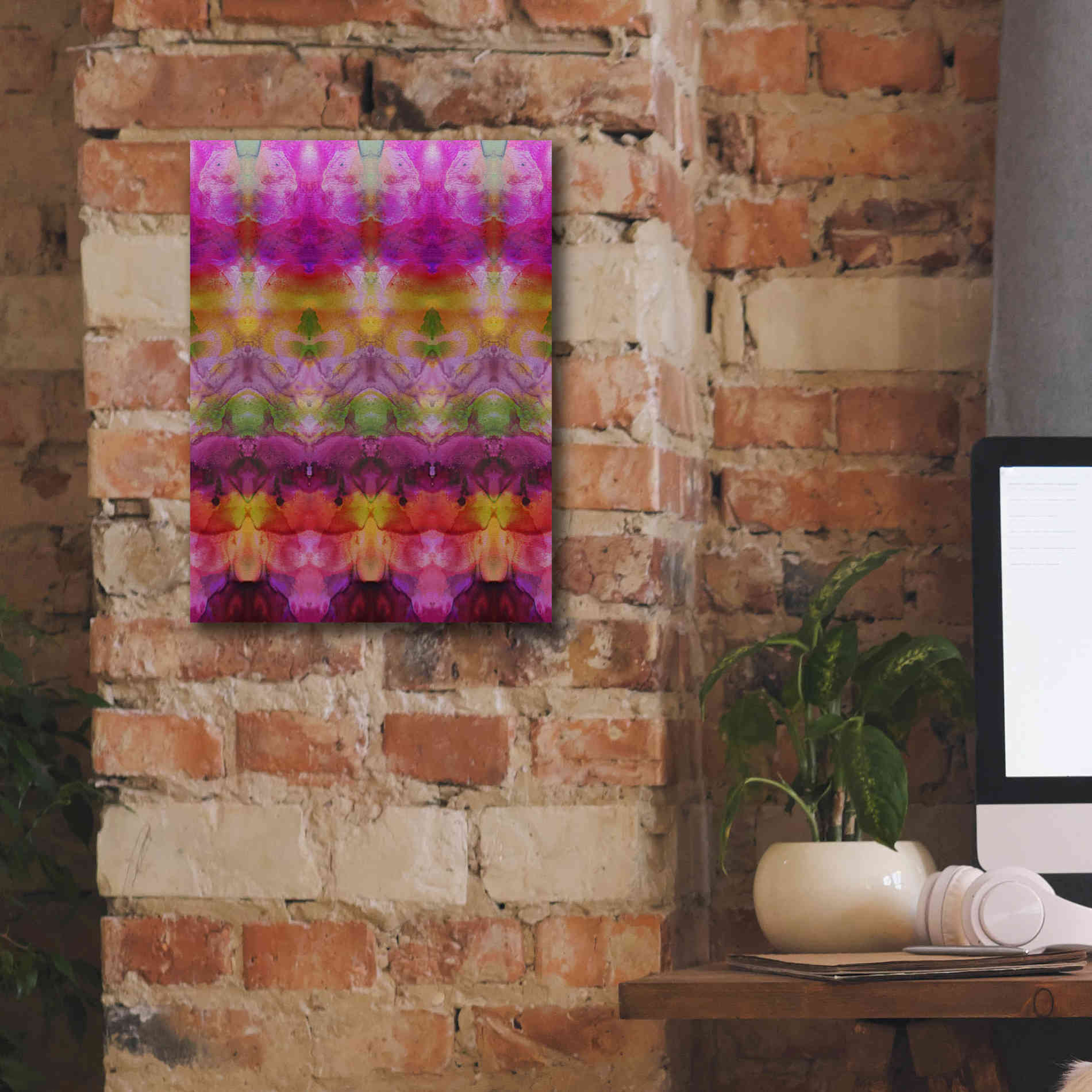 'Pinky Inks' by Shandra Smith, Canvas Wall Art,12 x 16