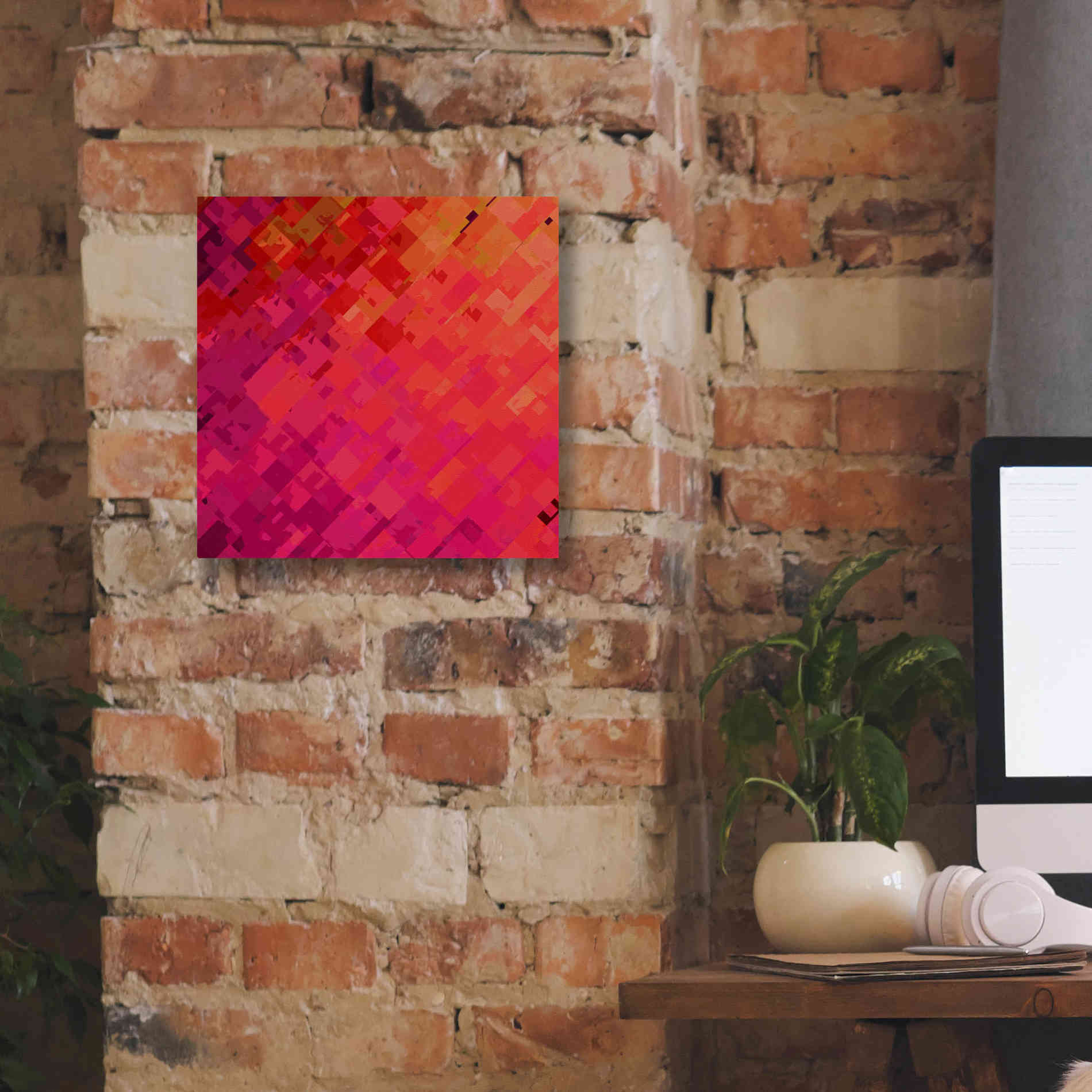 'Purple & Orange' by Shandra Smith, Canvas Wall Art,12 x 12