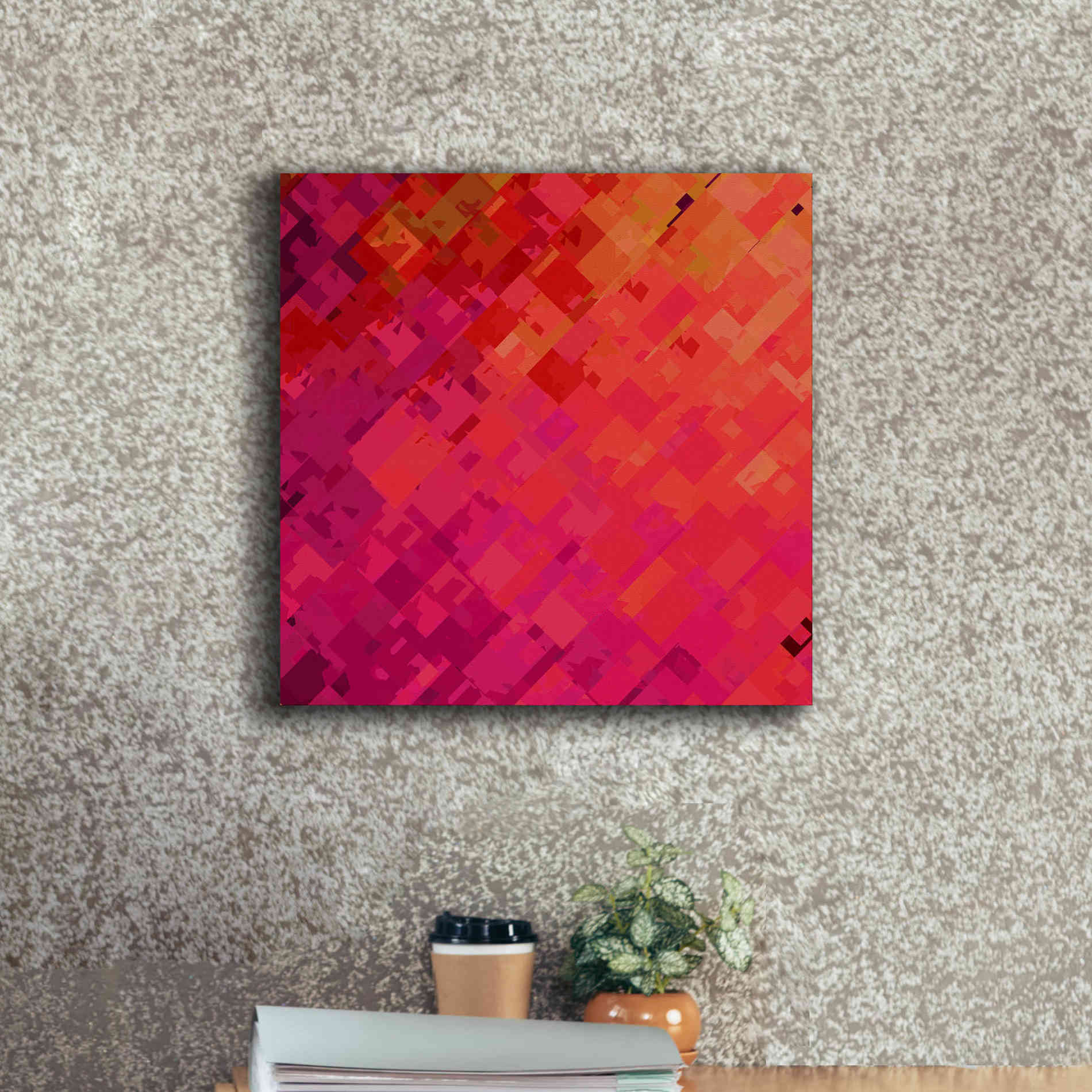 'Purple & Orange' by Shandra Smith, Canvas Wall Art,18 x 18