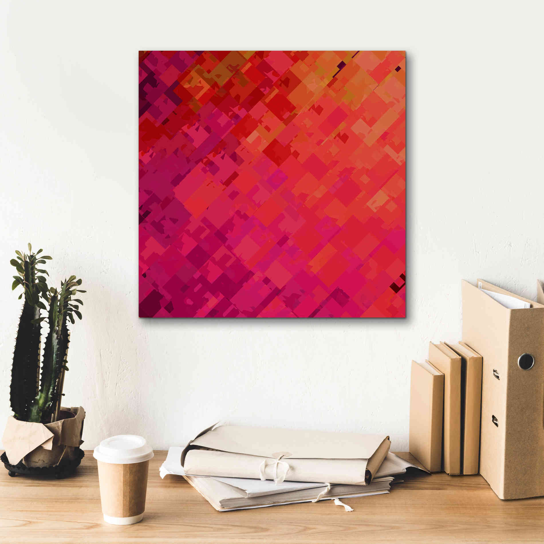 'Purple & Orange' by Shandra Smith, Canvas Wall Art,18 x 18