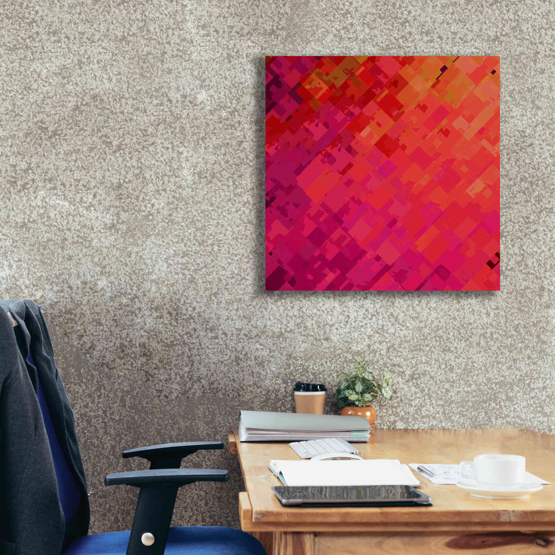 'Purple & Orange' by Shandra Smith, Canvas Wall Art,26 x 26