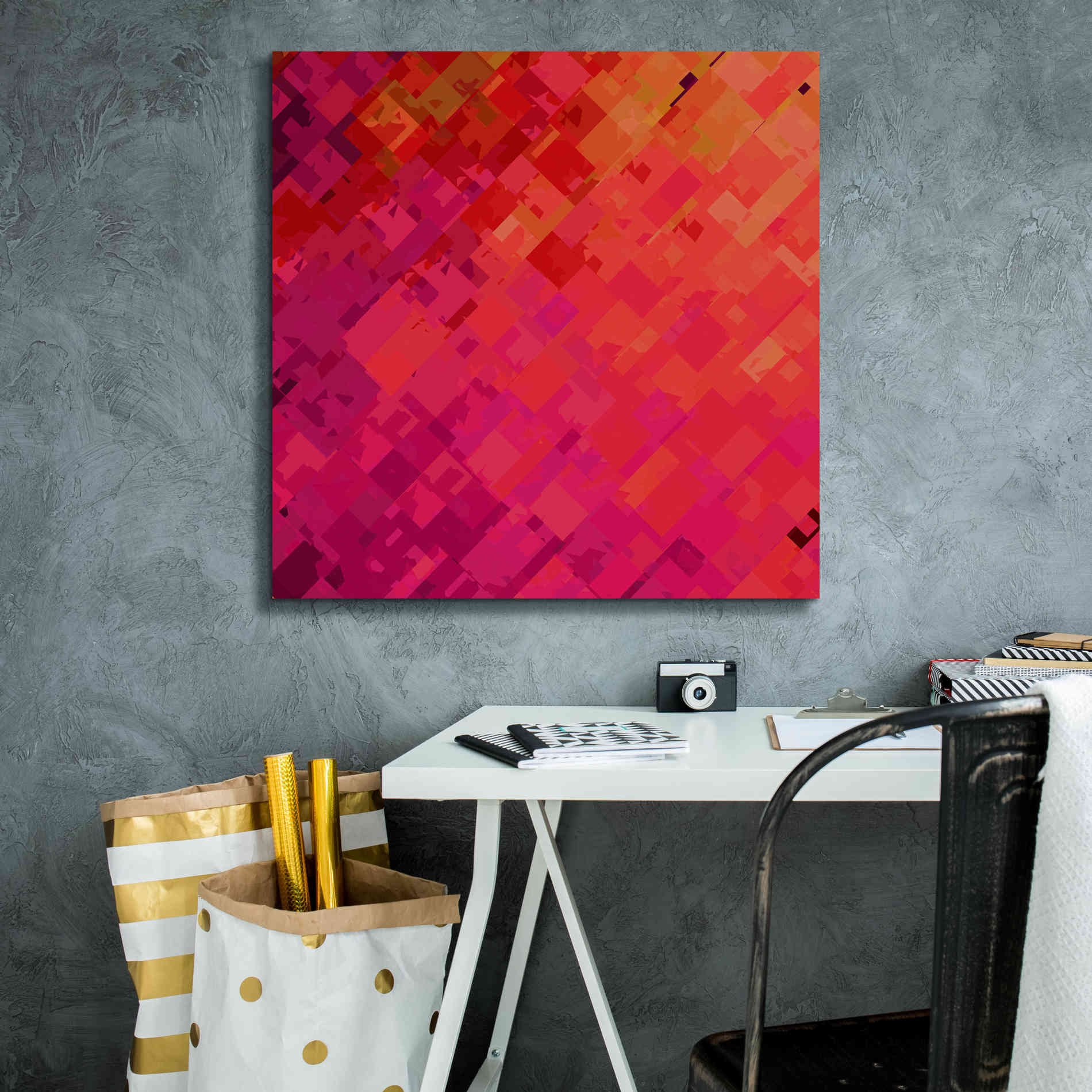 'Purple & Orange' by Shandra Smith, Canvas Wall Art,26 x 26