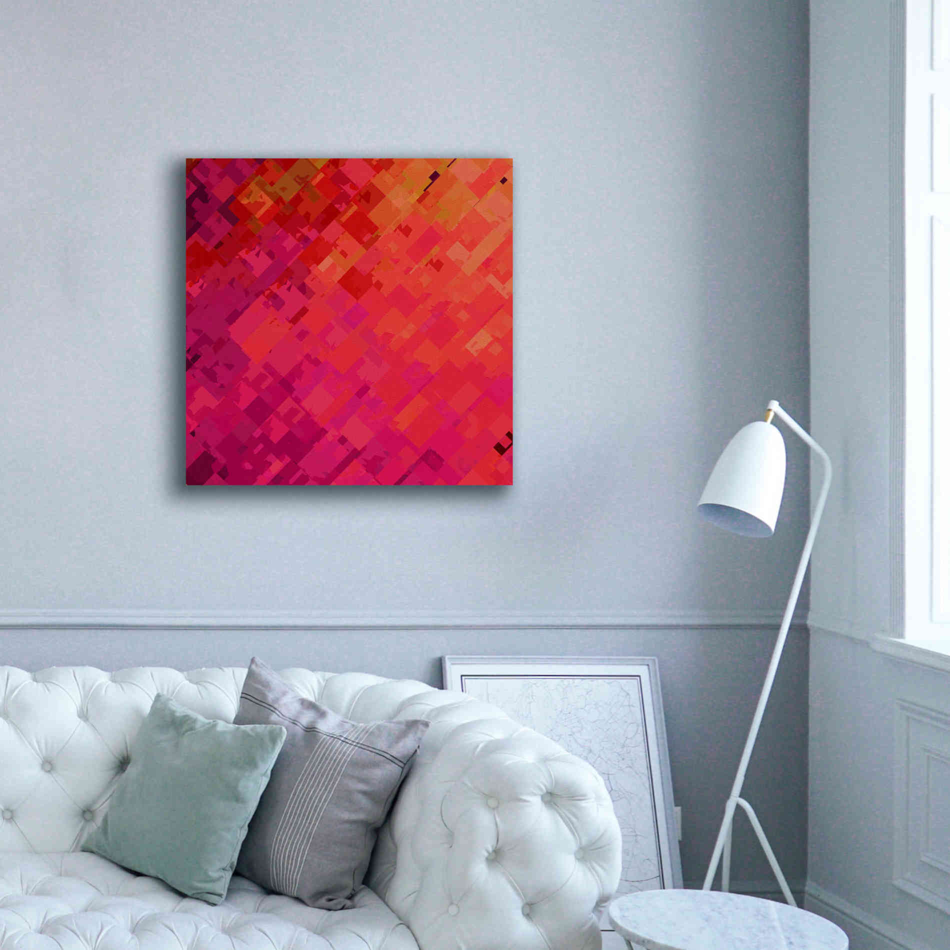 'Purple & Orange' by Shandra Smith, Canvas Wall Art,37 x 37