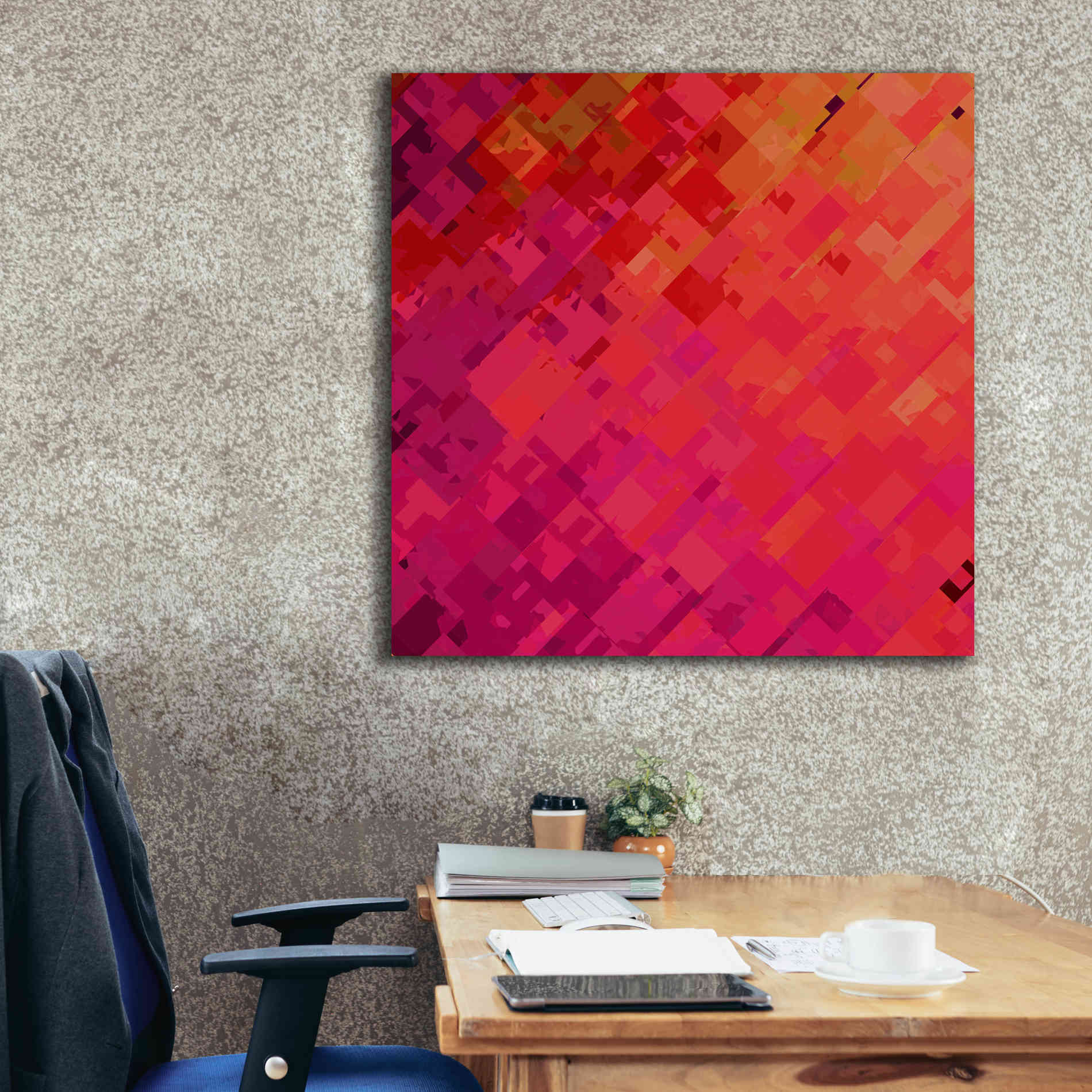 'Purple & Orange' by Shandra Smith, Canvas Wall Art,37 x 37