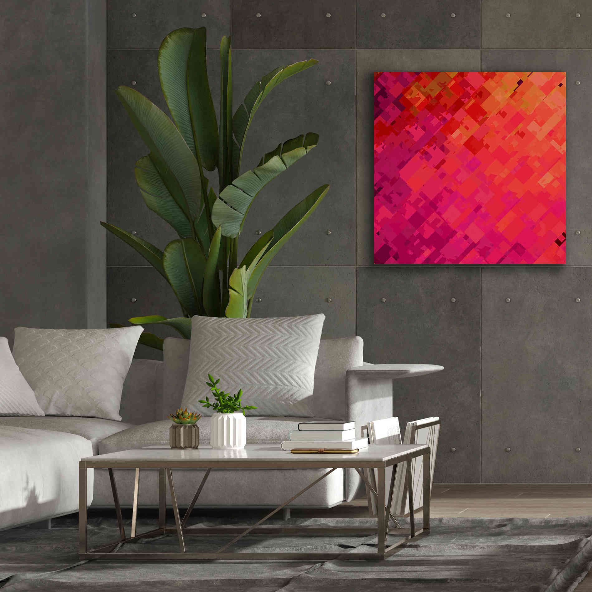 'Purple & Orange' by Shandra Smith, Canvas Wall Art,37 x 37
