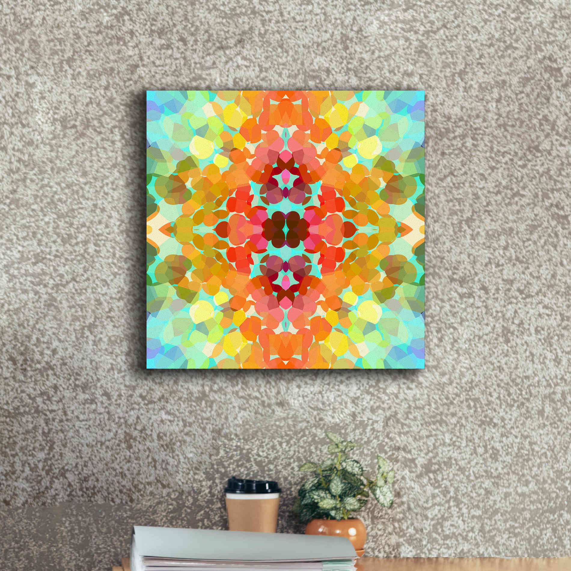 'Swimming with Colors' by Shandra Smith, Canvas Wall Art,18 x 18