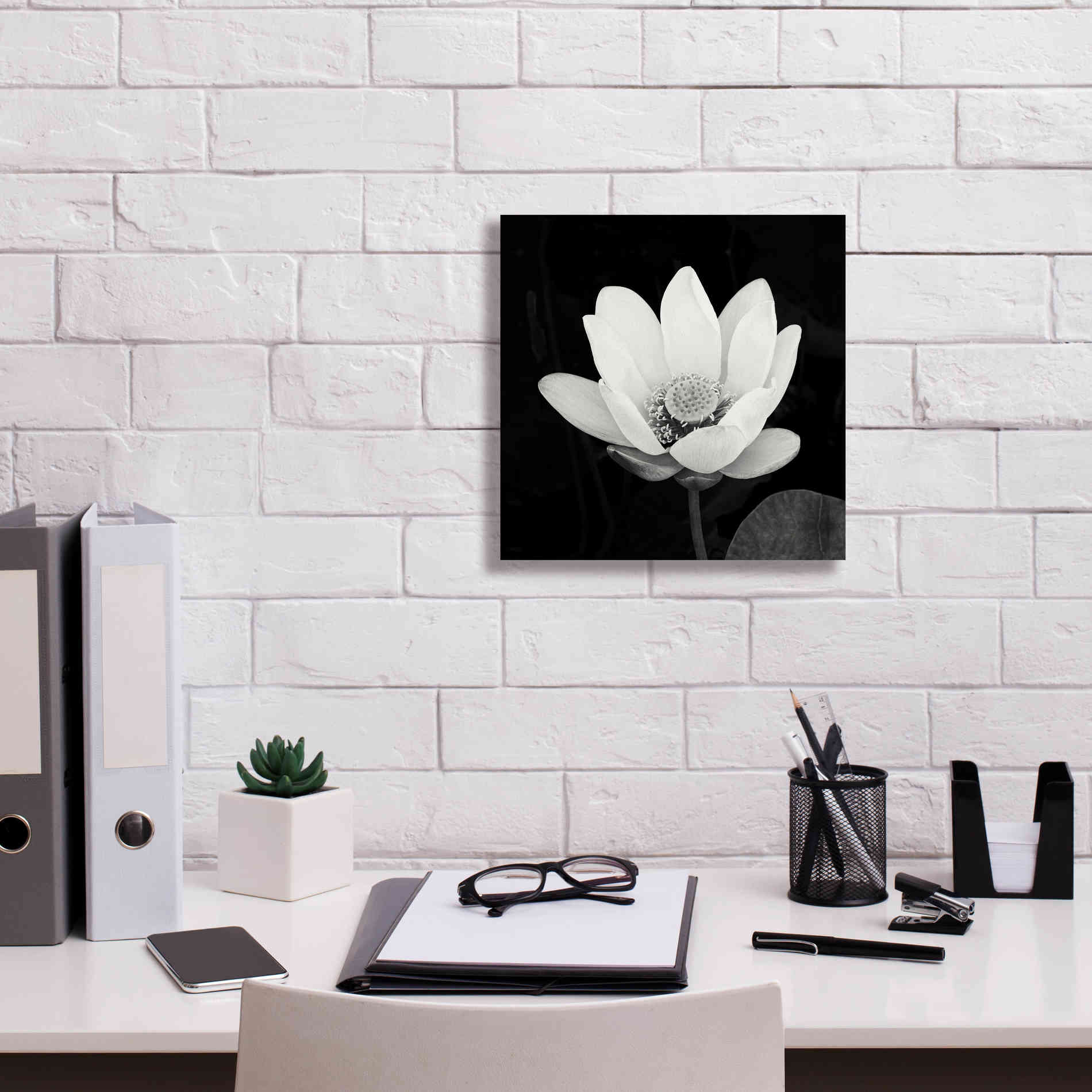 'Lotus Flower I' by Debra Van Swearingen, Canvas Wall Art,12 x 12