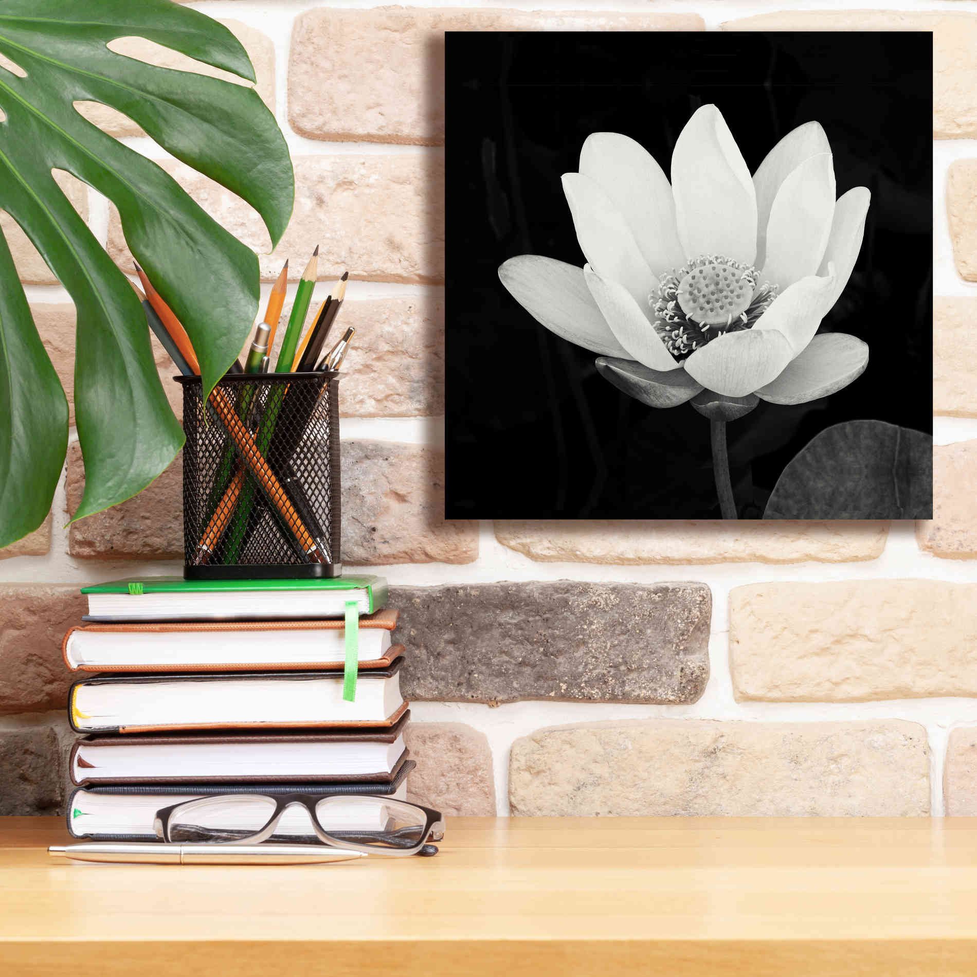 'Lotus Flower I' by Debra Van Swearingen, Canvas Wall Art,12 x 12