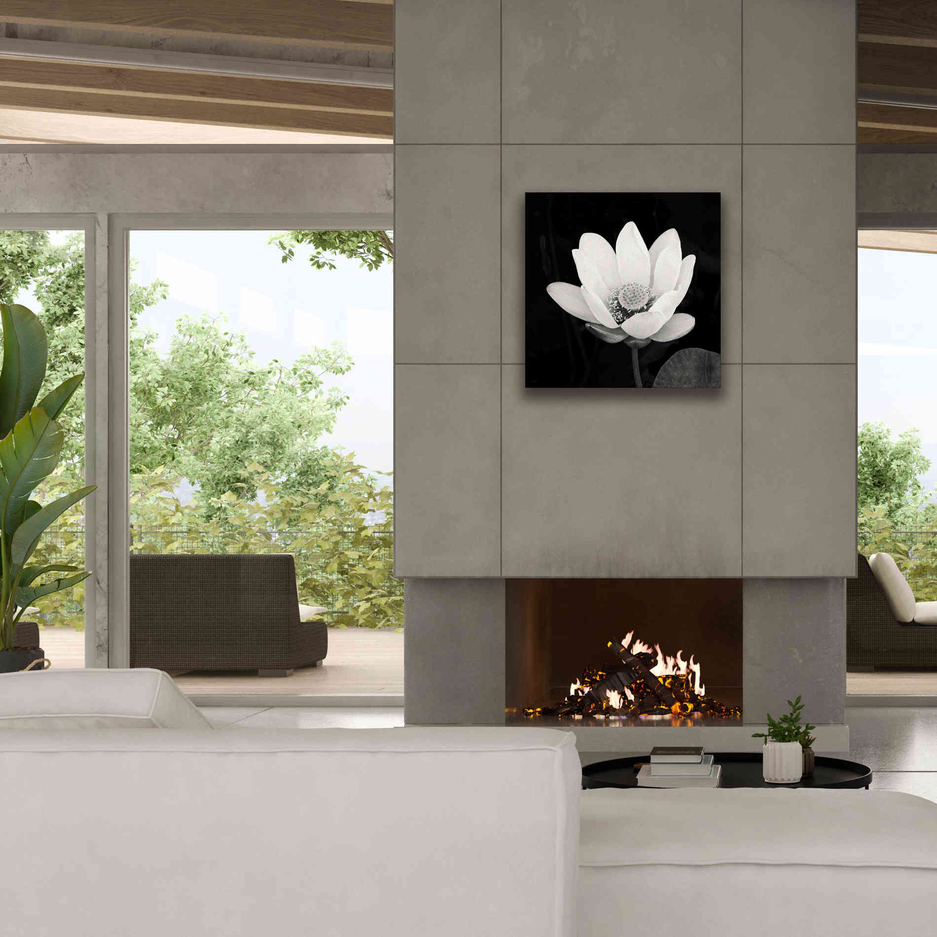 'Lotus Flower I' by Debra Van Swearingen, Canvas Wall Art,26 x 26