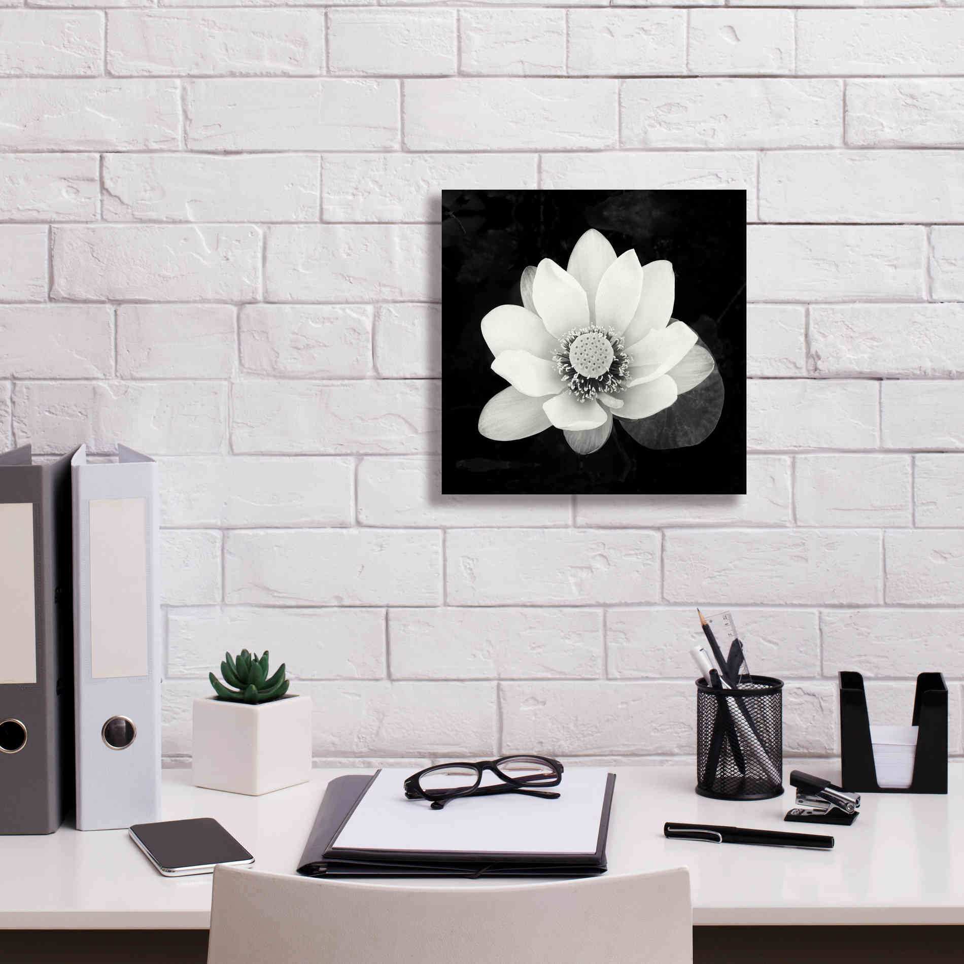 'Lotus Flower II' by Debra Van Swearingen, Canvas Wall Art,12 x 12