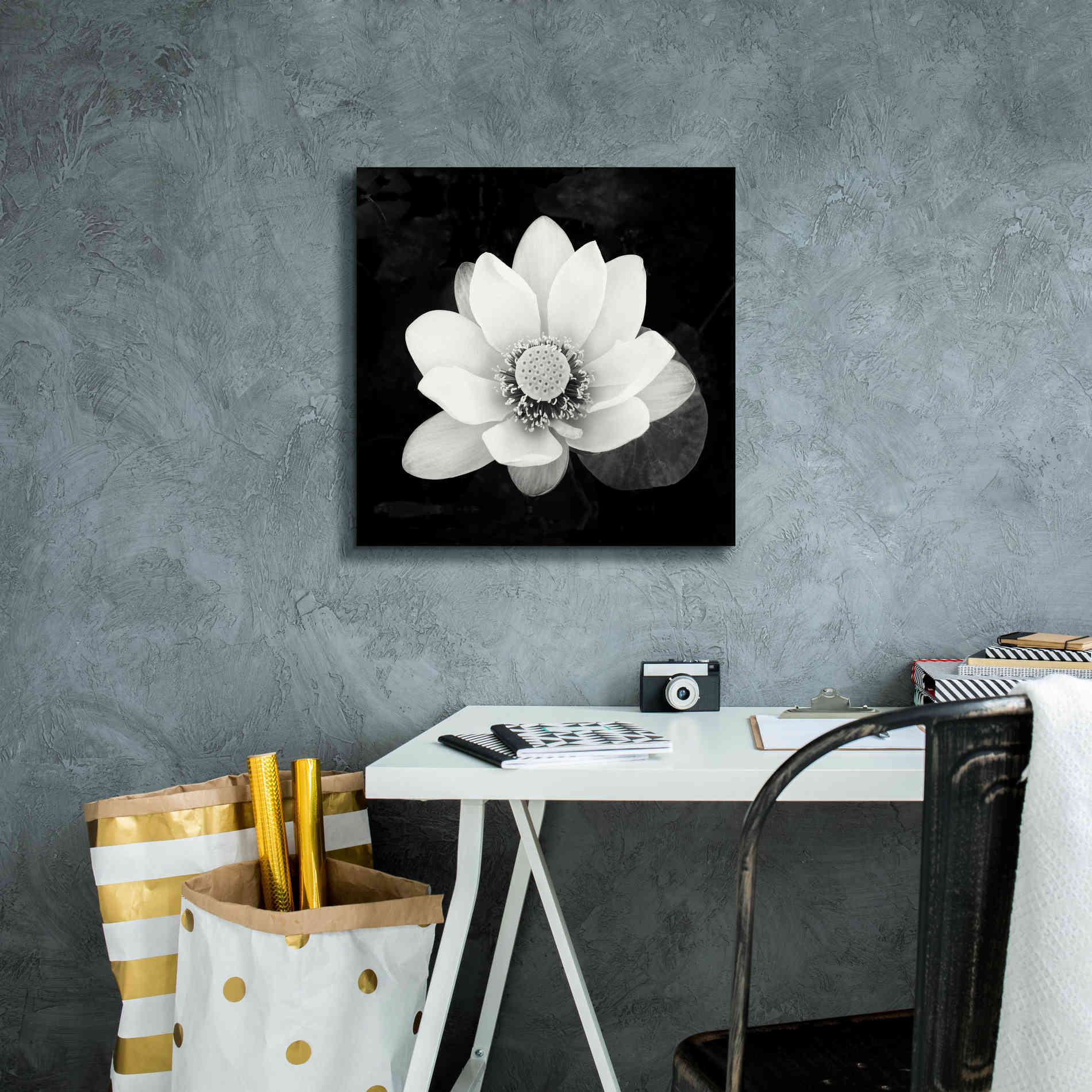 'Lotus Flower II' by Debra Van Swearingen, Canvas Wall Art,18 x 18