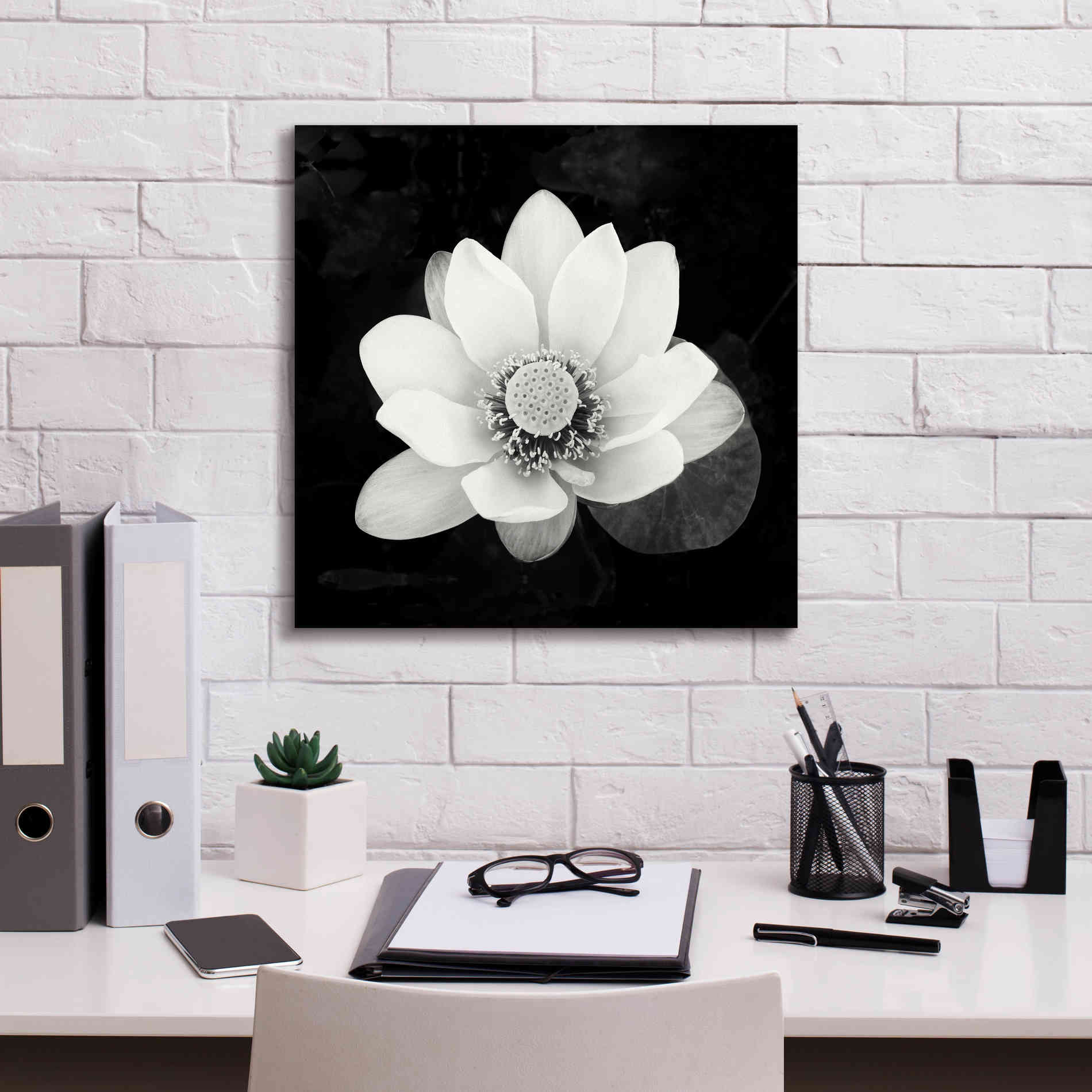 'Lotus Flower II' by Debra Van Swearingen, Canvas Wall Art,18 x 18