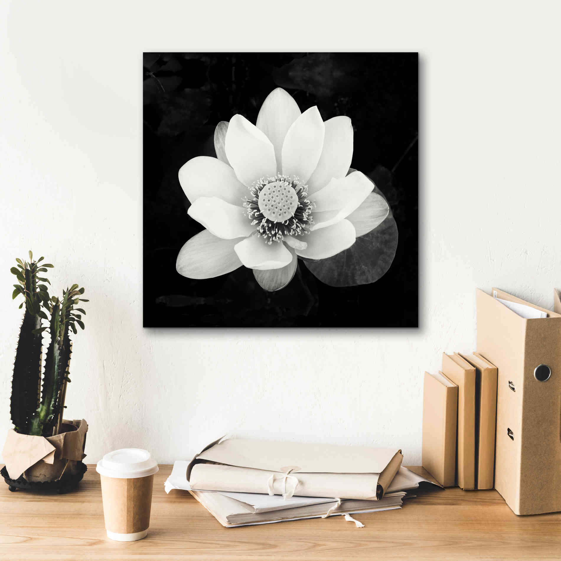 'Lotus Flower II' by Debra Van Swearingen, Canvas Wall Art,18 x 18