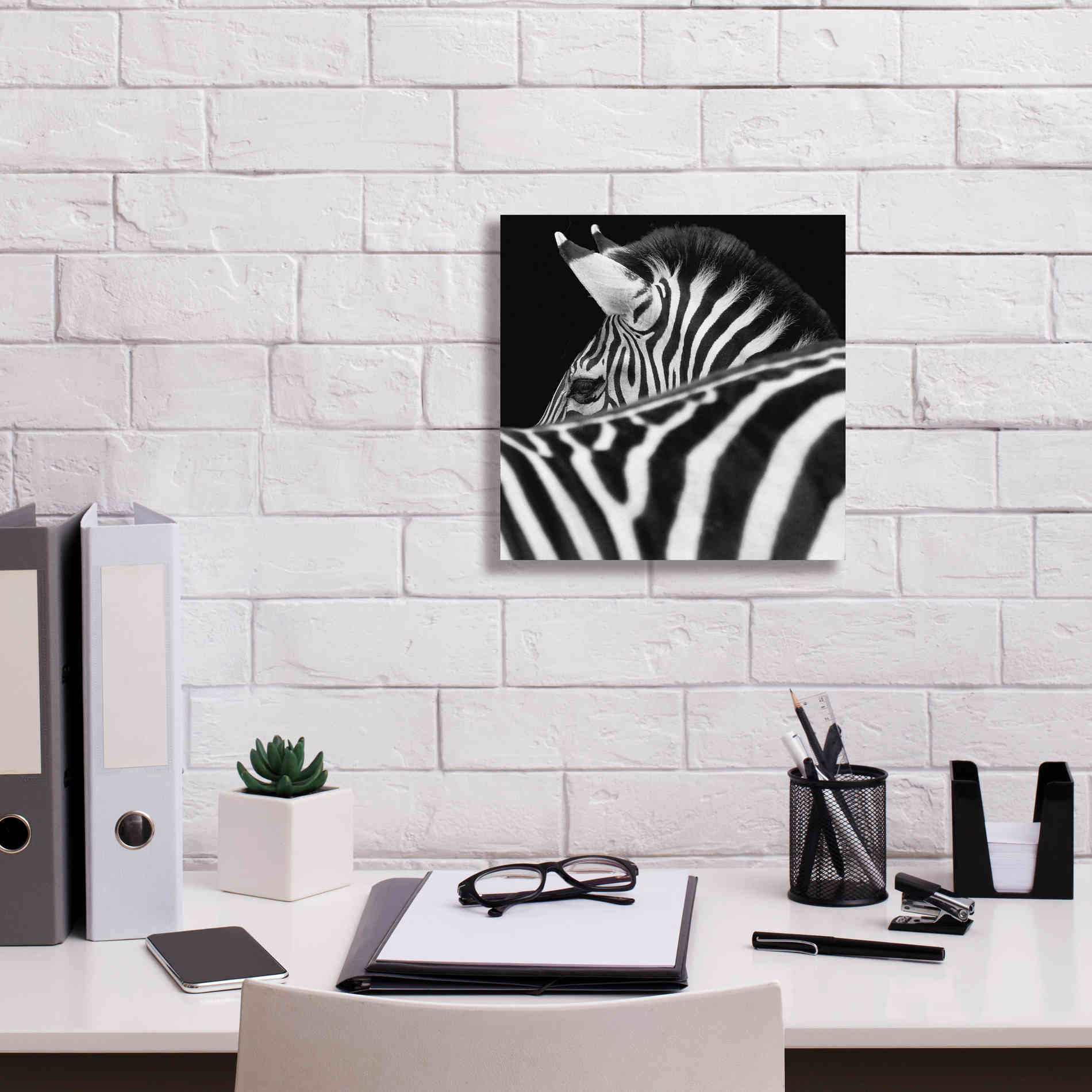 'Zebra III' by Debra Van Swearingen, Canvas Wall Art,12 x 12