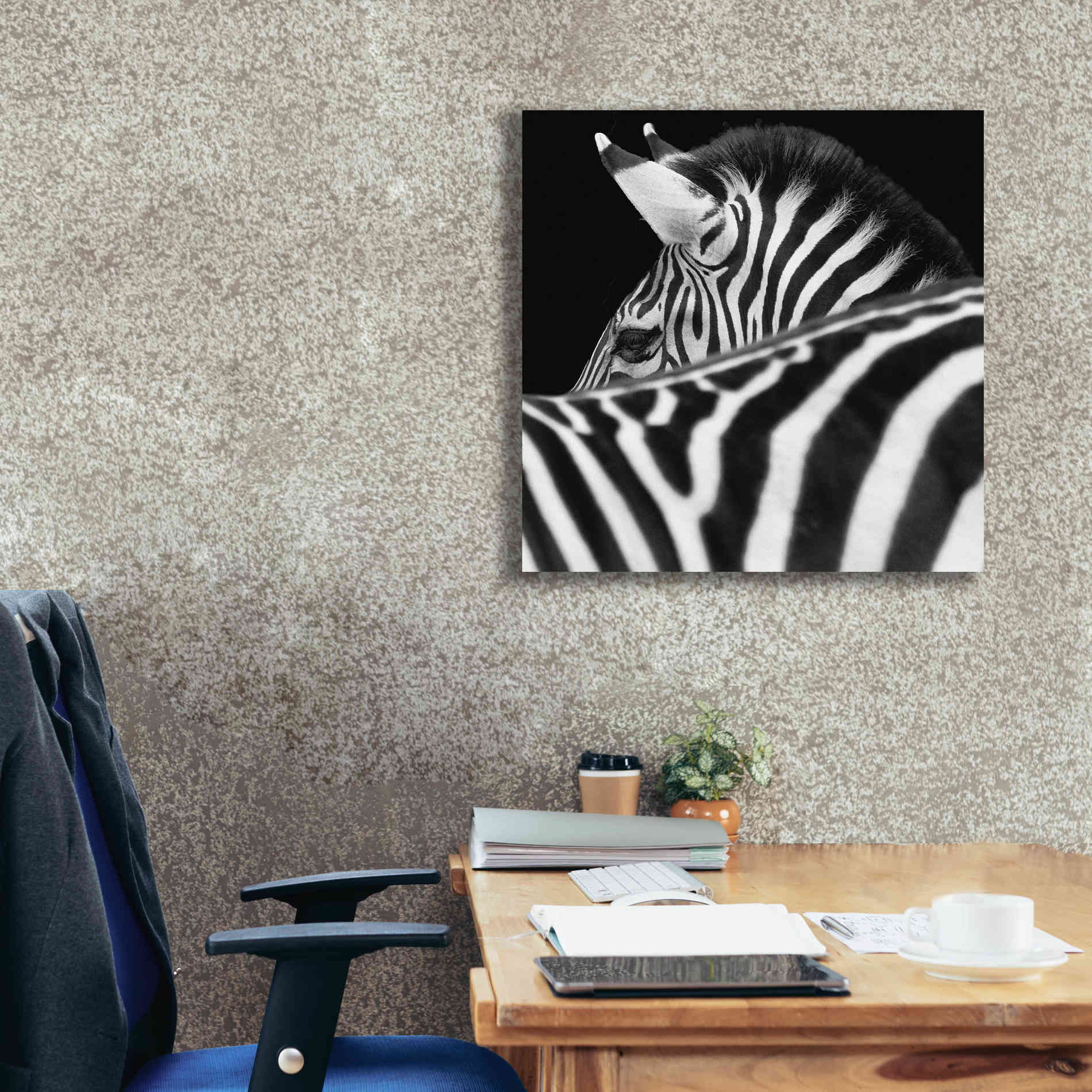 'Zebra III' by Debra Van Swearingen, Canvas Wall Art,26 x 26